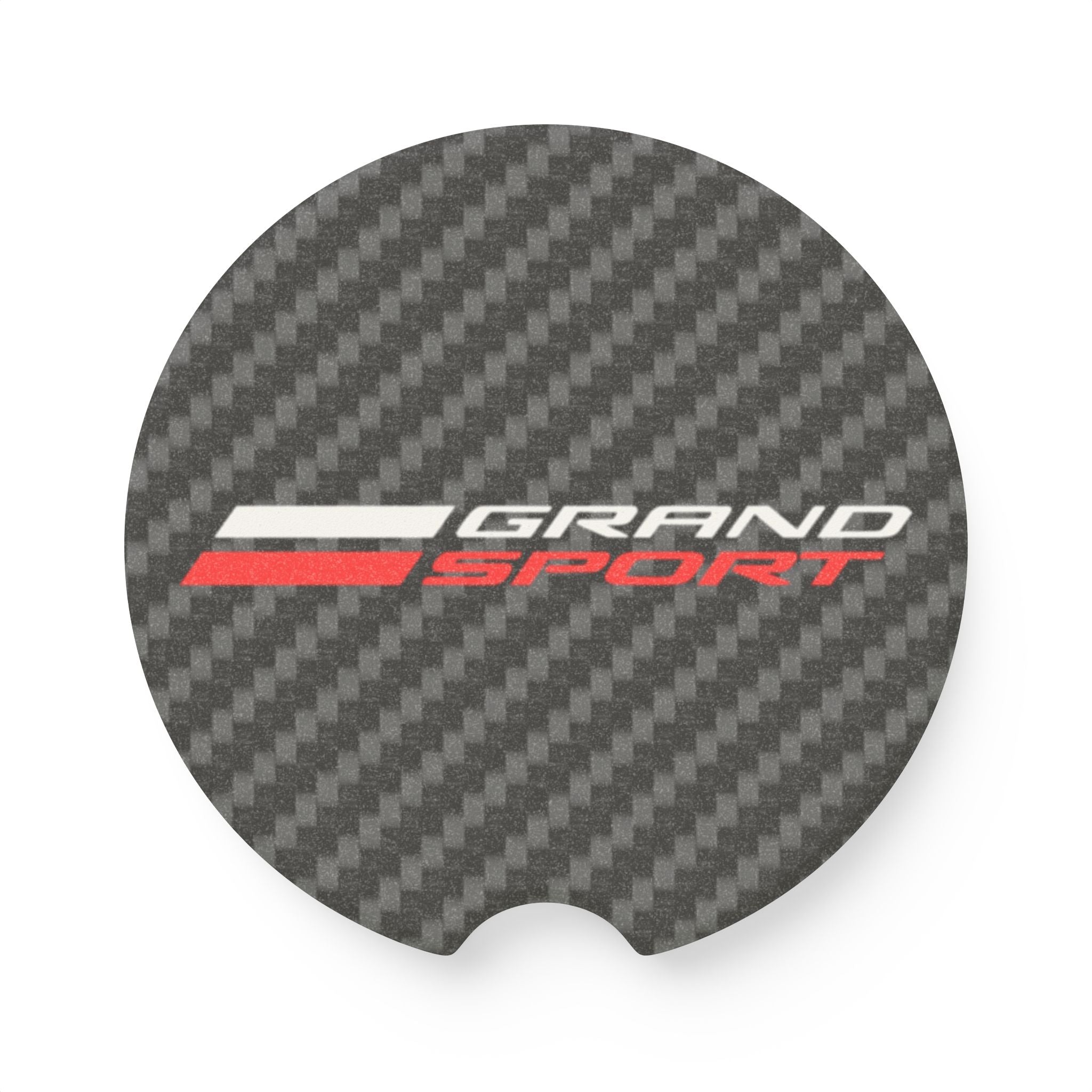 Corvette Grand Sport Carbon Fiber Soapstone Car Coaster