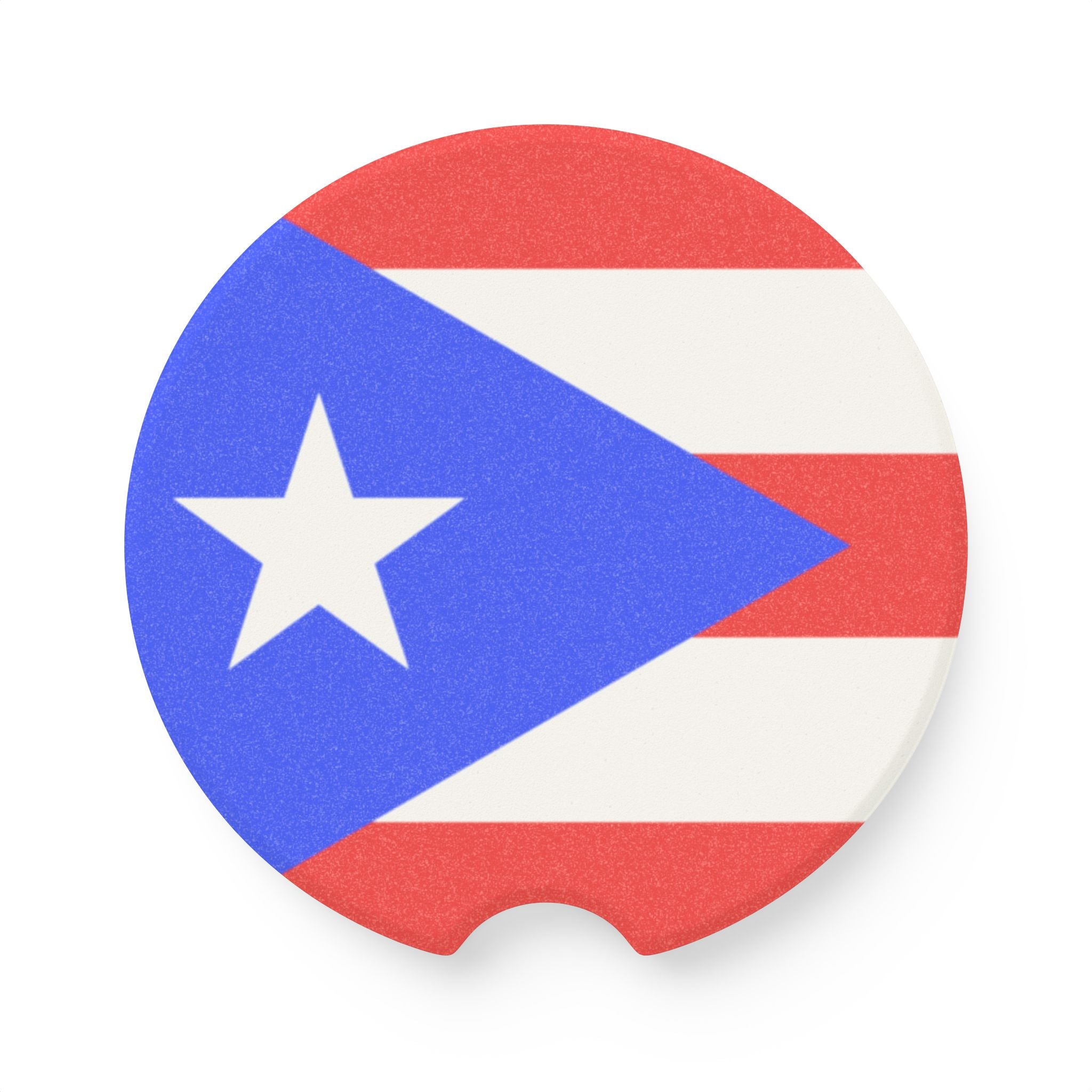 Puerto Rico Flag Soapstone Car Coaster