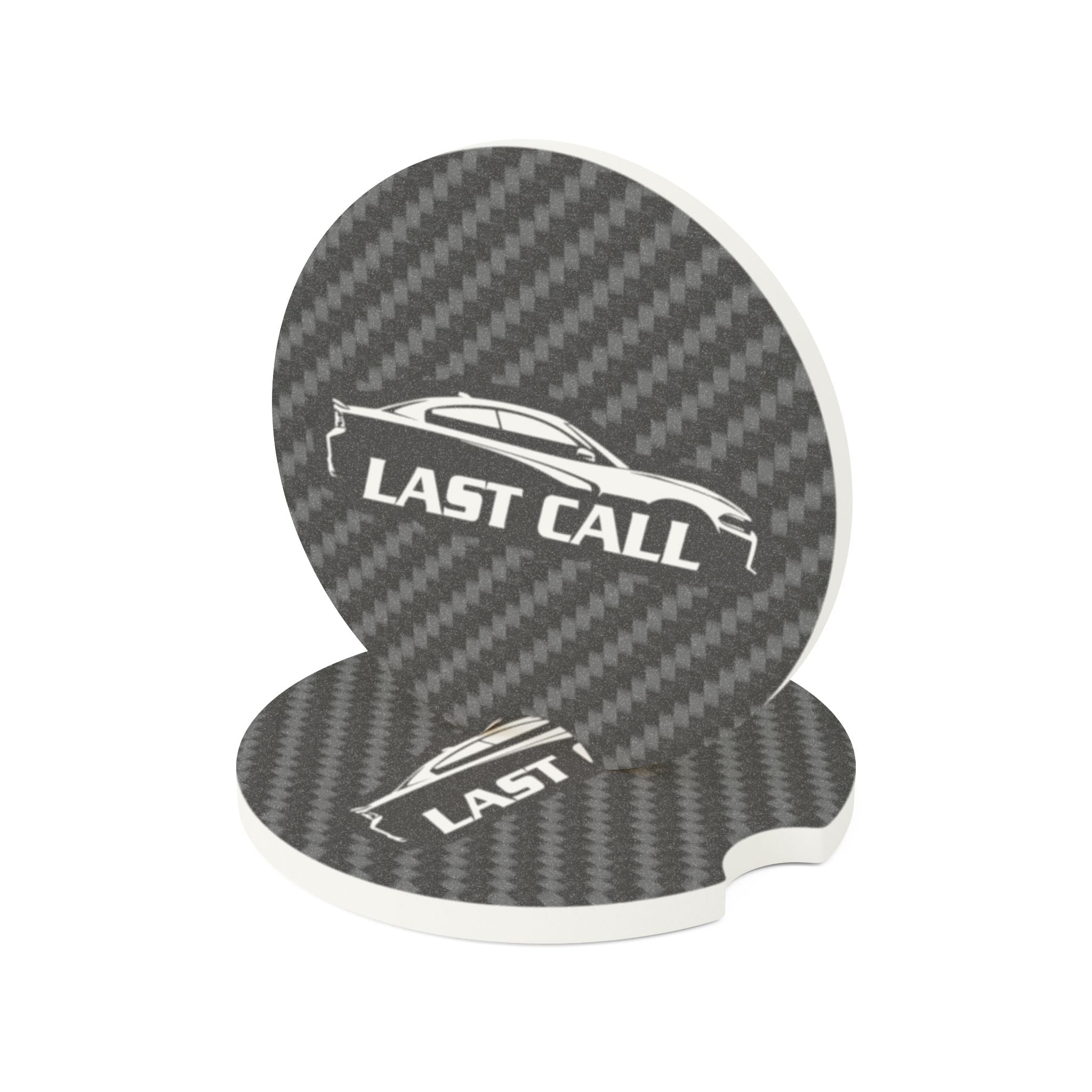 Charger Last Call Carbon Fiber Soapstone Car Coaster