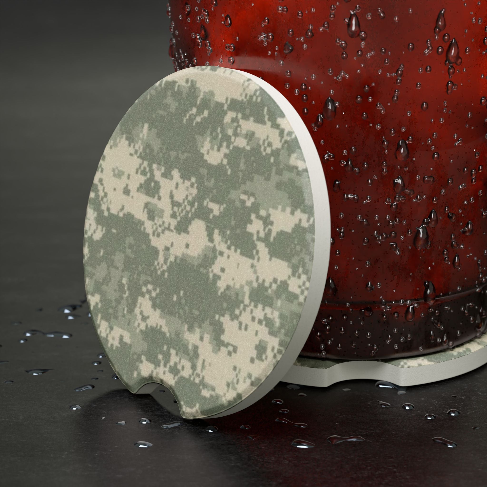 Army Digital Camo Soapstone Car Coaster