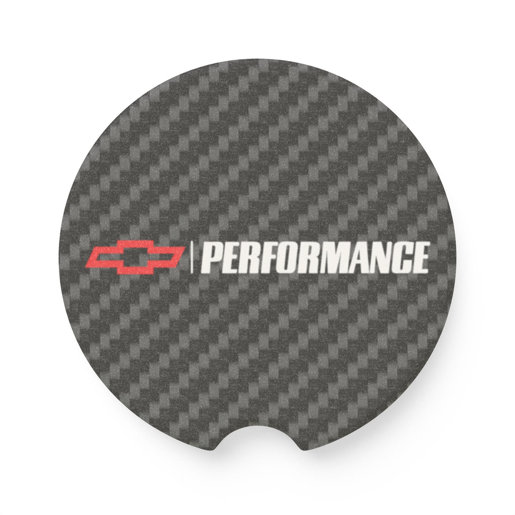 Chevy Performance Carbon Fiber Soapstone Car Coaster