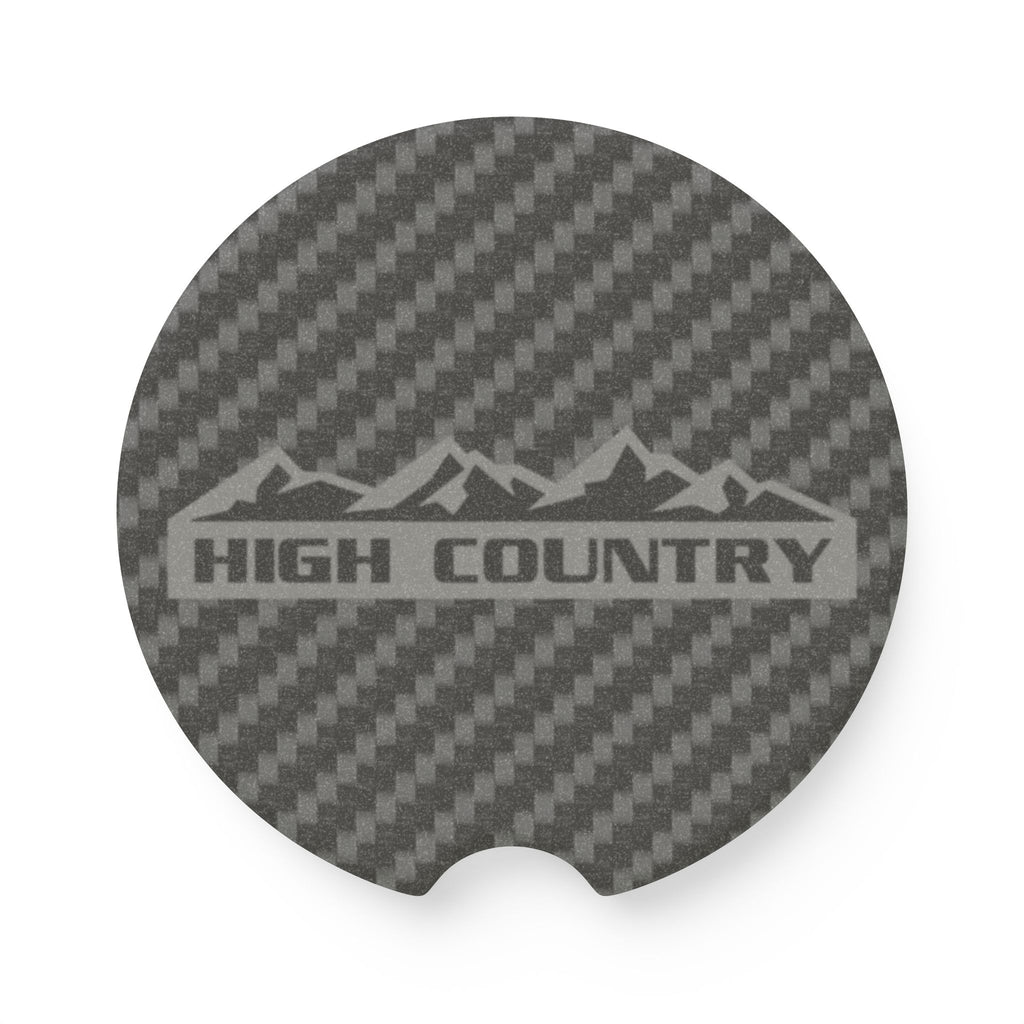Chevy High Country Carbon Fiber Soapstone Car Coaster