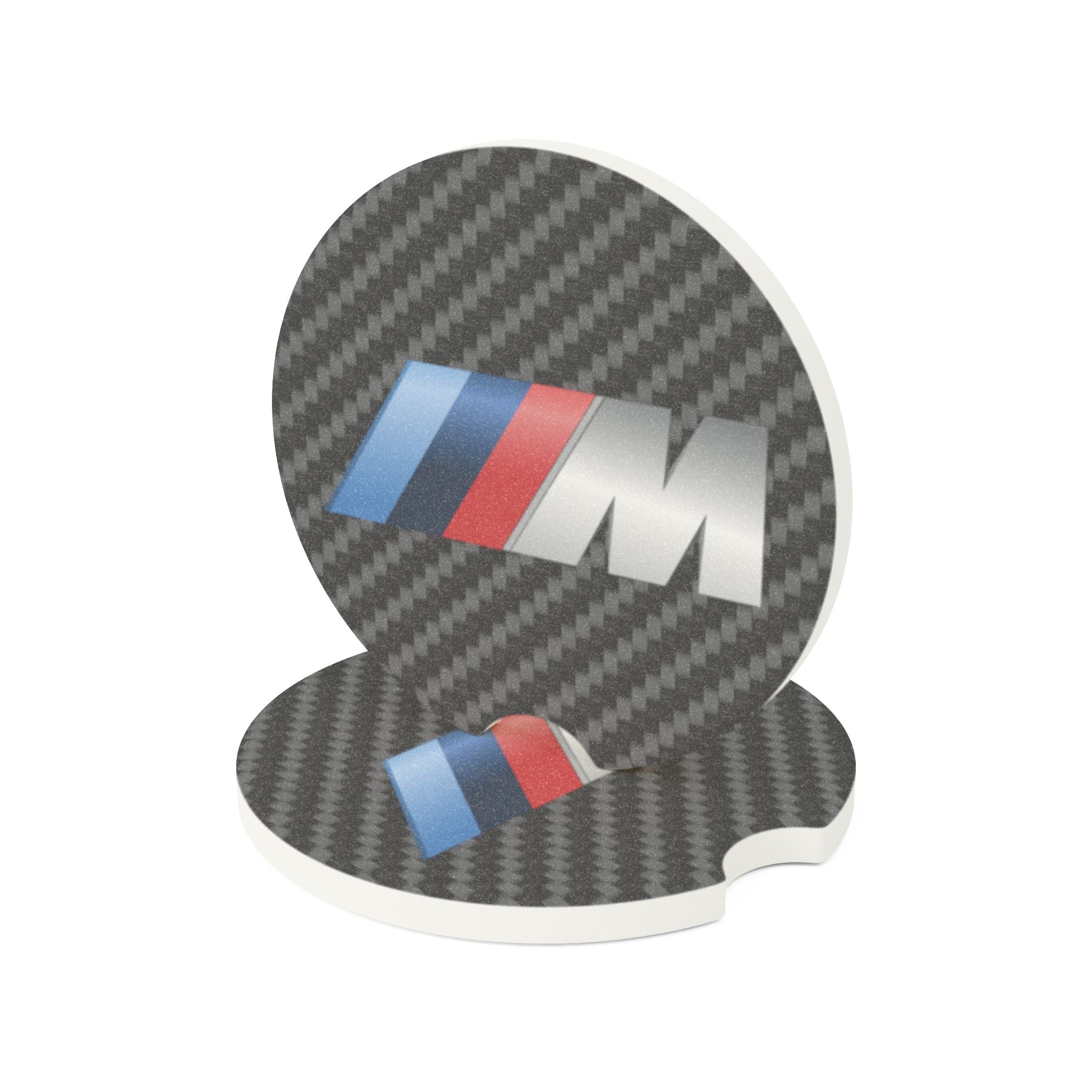 BMW M Series Carbon Fiber Soapstone Car Coaster