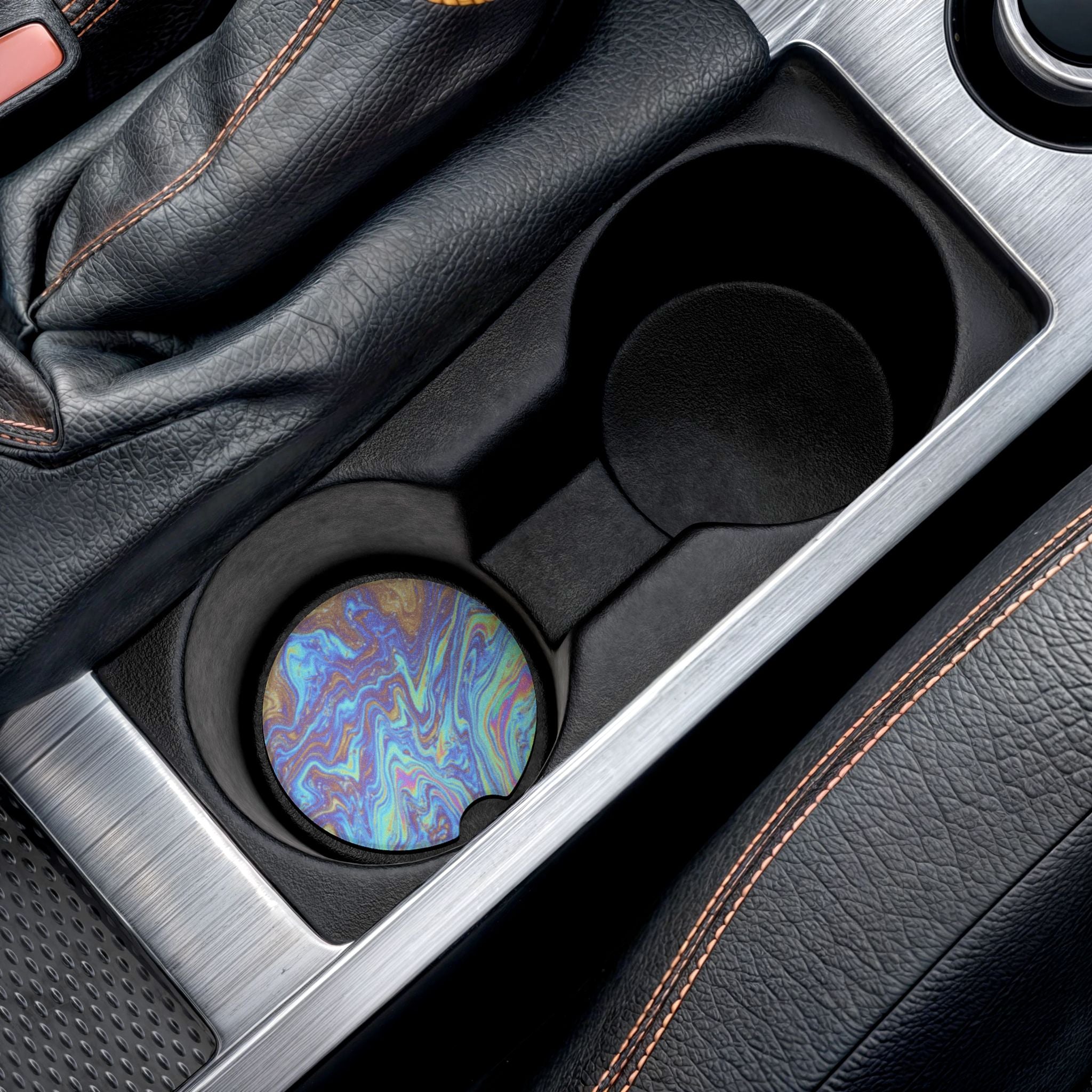 Oil Slick Soapstone Car Coaster