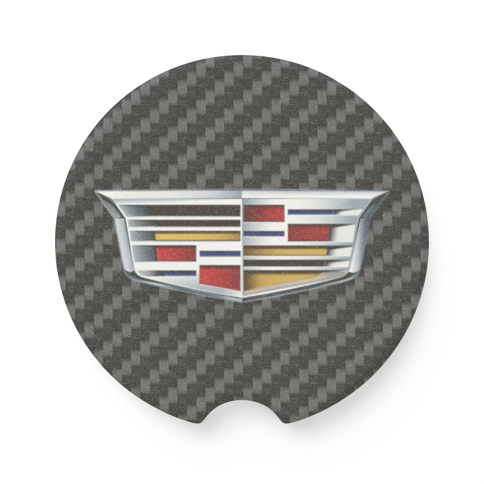 Cadillac Carbon Fiber Soapstone Car Coaster