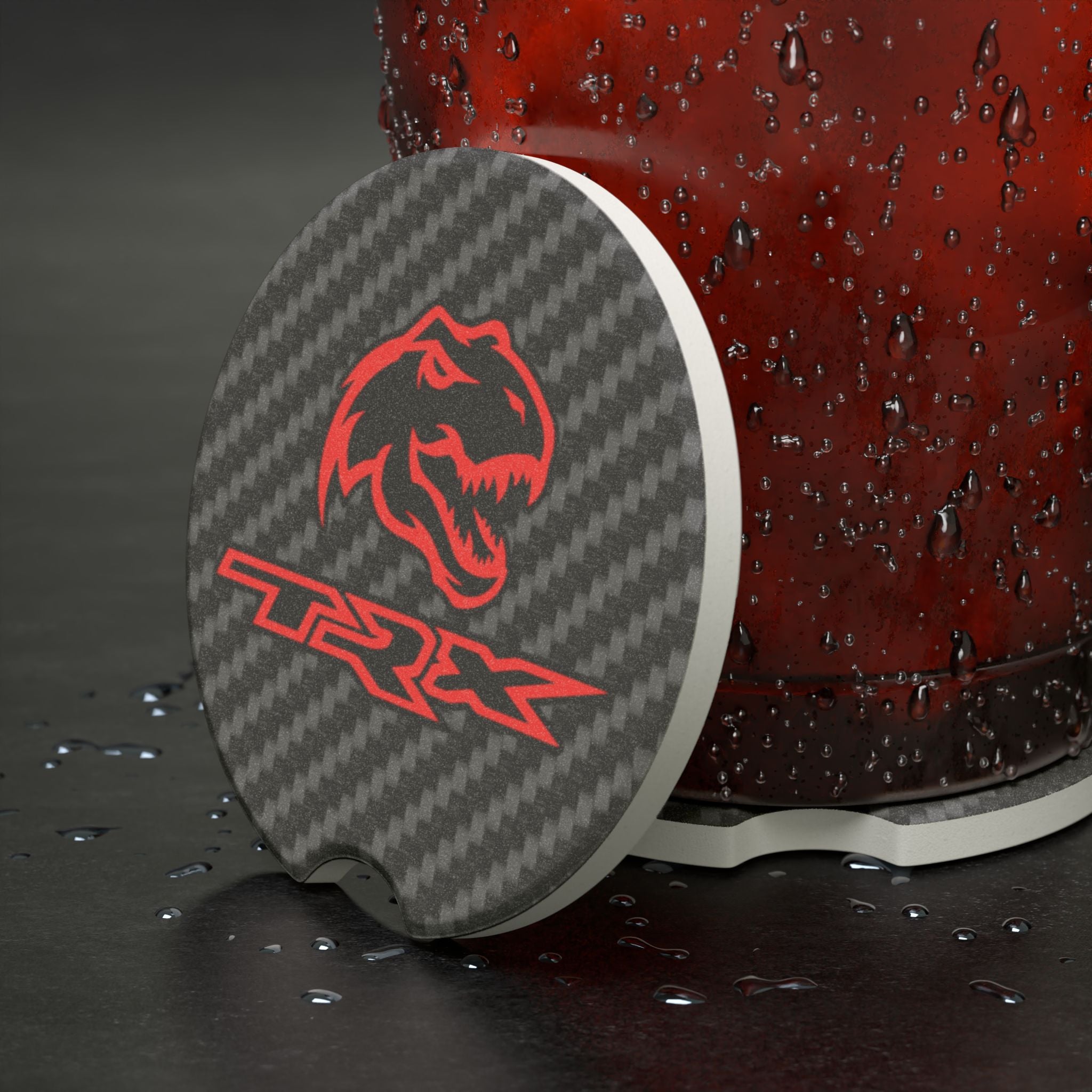Ram TRX Carbon Fiber Soapstone Car Coaster