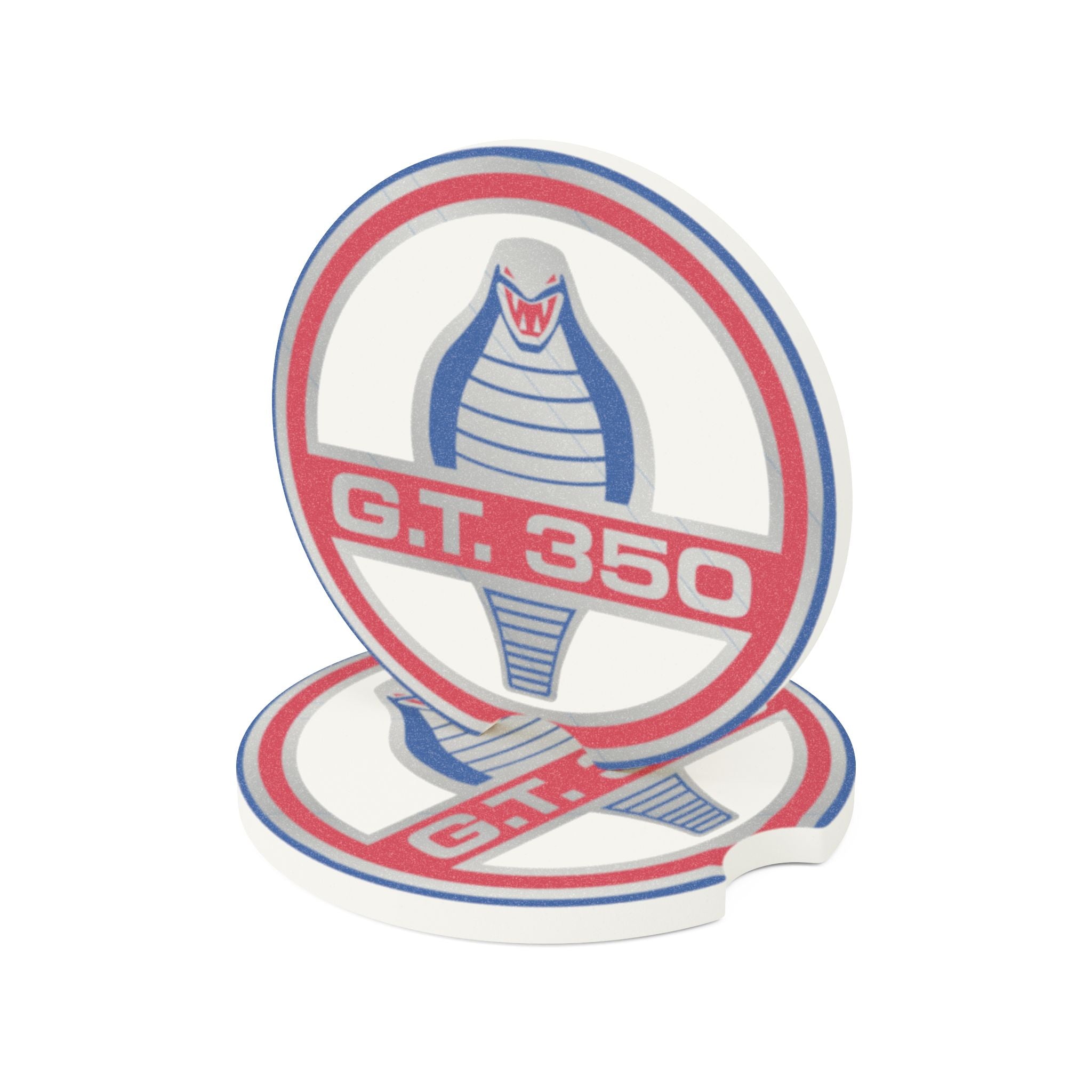 Mustang Shelby Cobra GT350 Carbon Fiber Soapstone Car Coaster