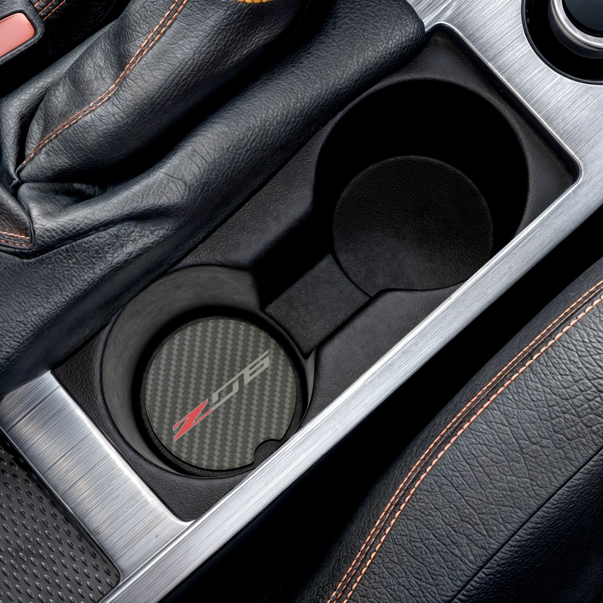 Corvette Z06 Carbon Fiber Soapstone Car Coaster