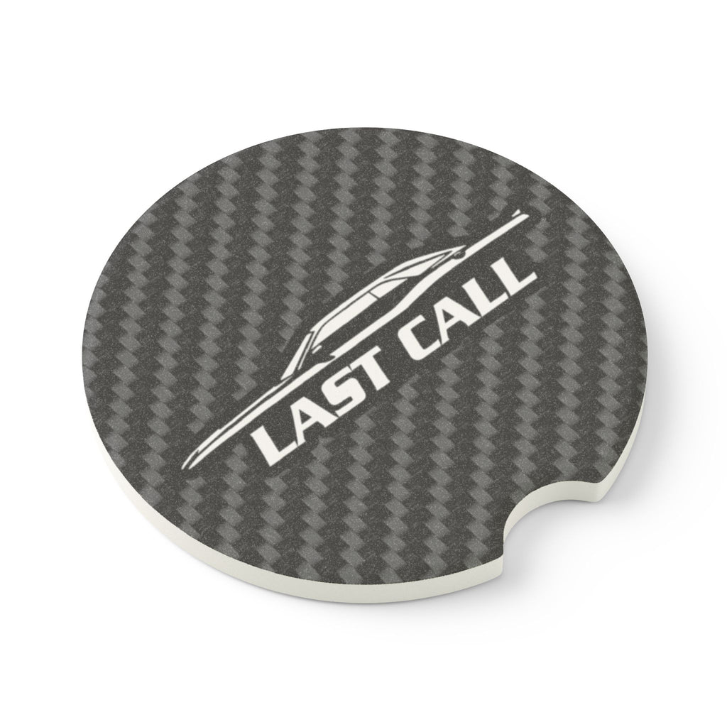 Challenger Last Call Carbon Fiber Soapstone Car Coaster