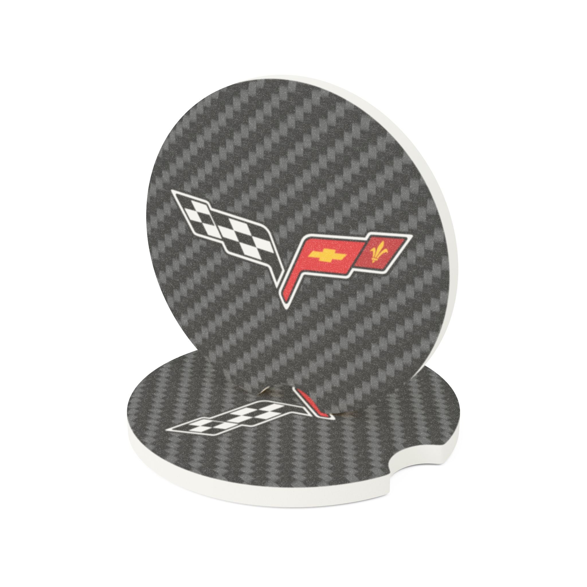 Corvette C6 Carbon Fiber Soapstone Car Coaster