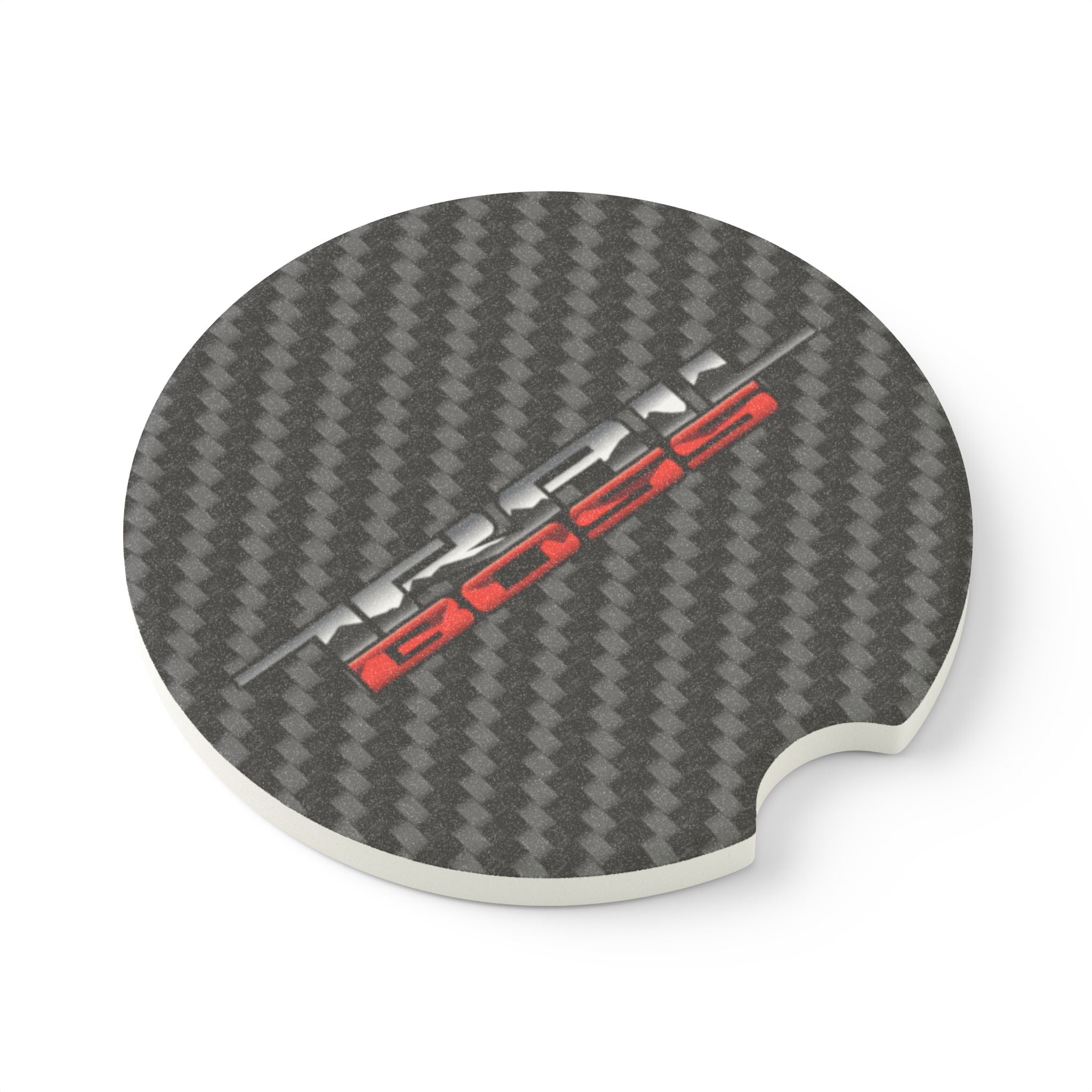 Chevy Trail Boss Carbon Fiber Soapstone Car Coaster