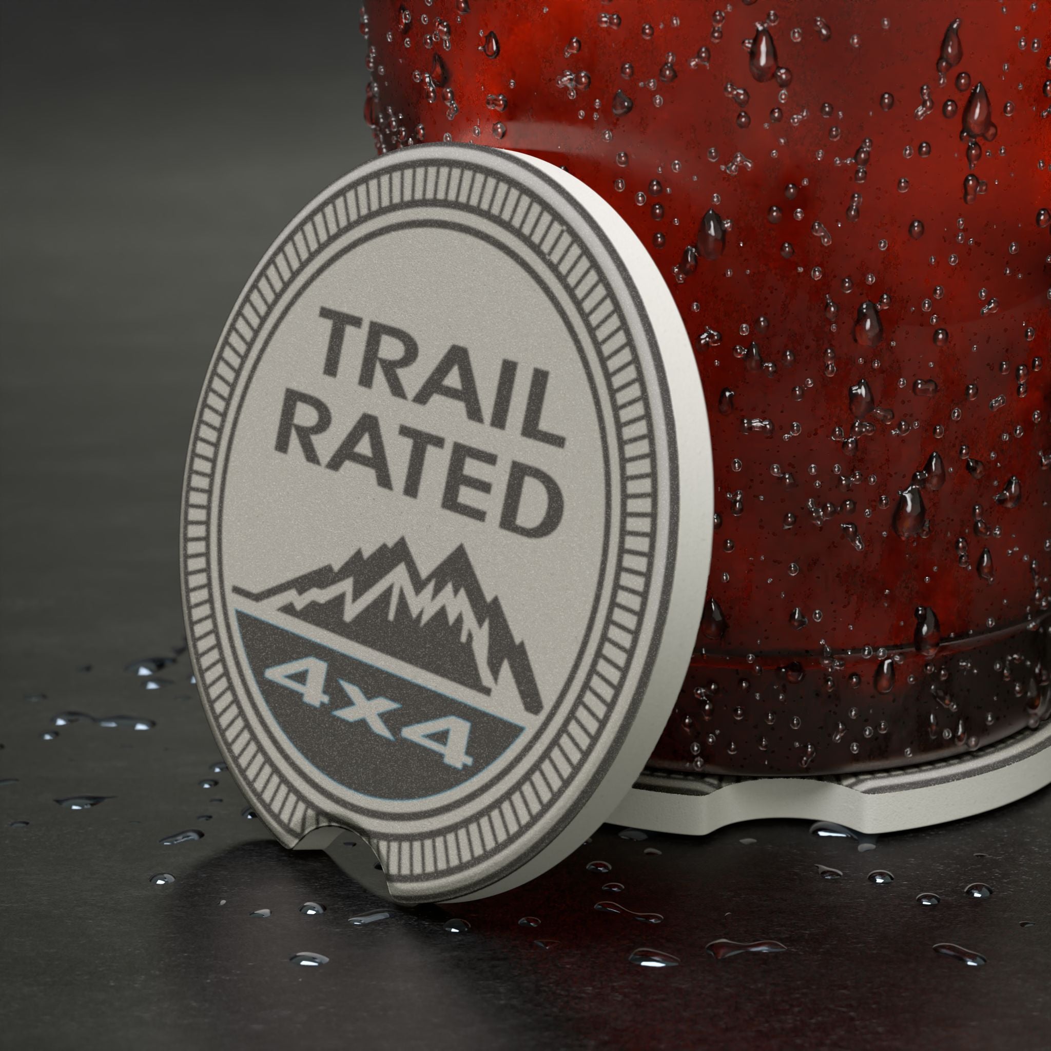 Jeep Trail Rated 4X4 Soapstone Car Coaster