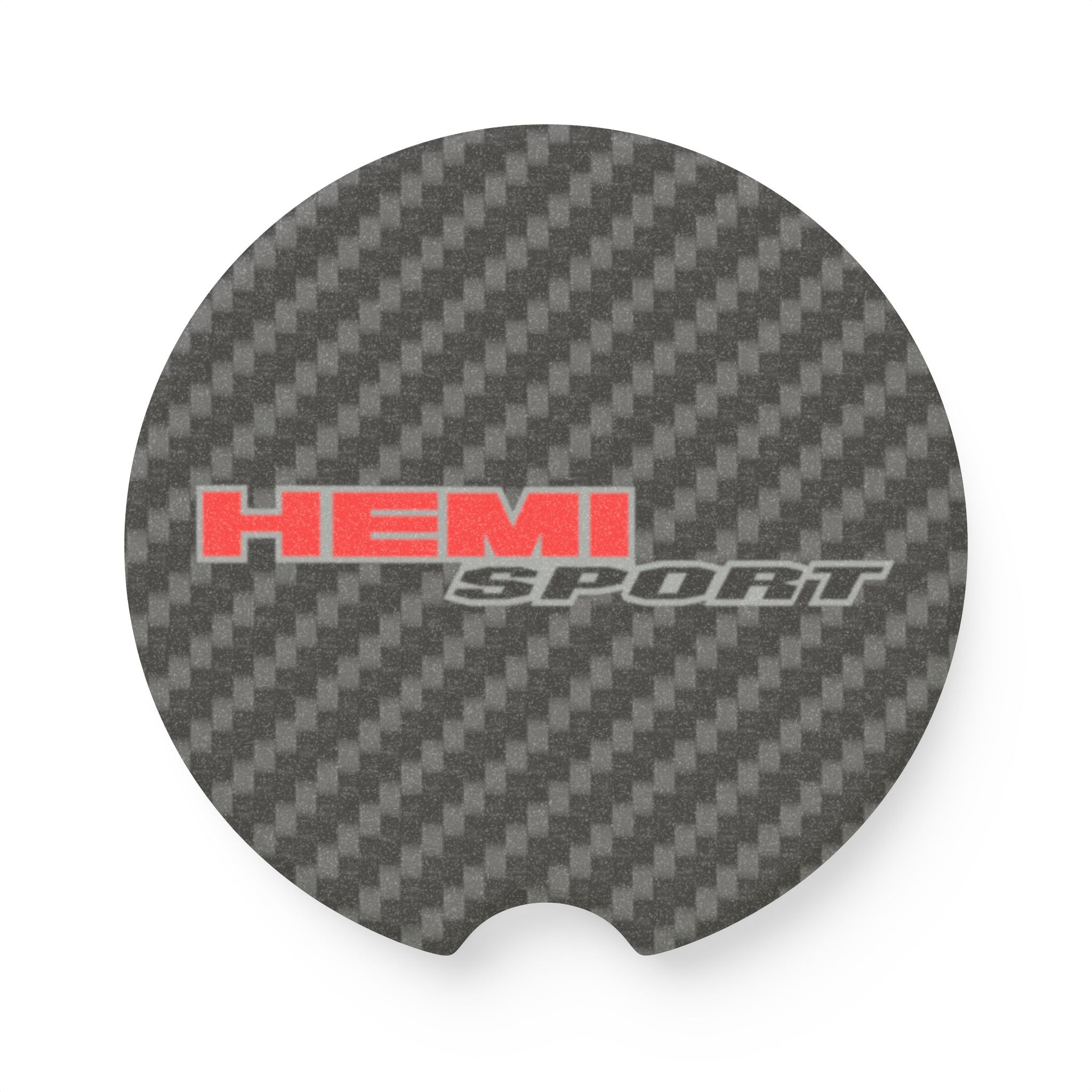 Hemi Sport Carbon Fiber Soapstone Car Coaster