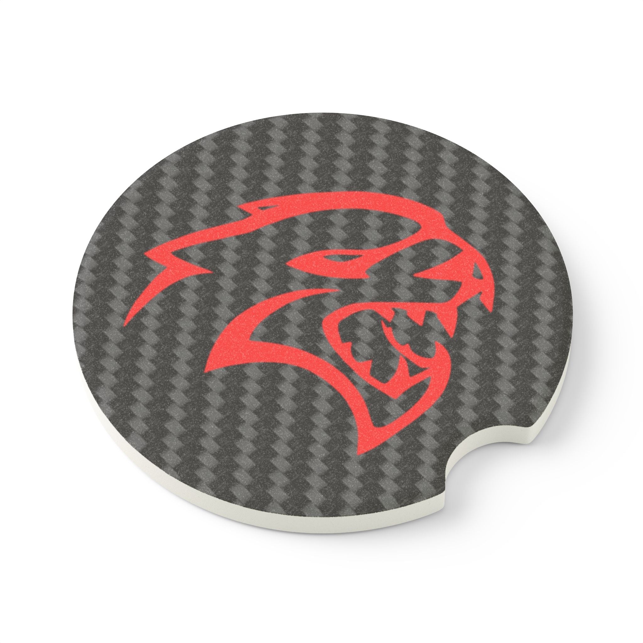 Hellcat Carbon Fiber Soapstone Car Coaster