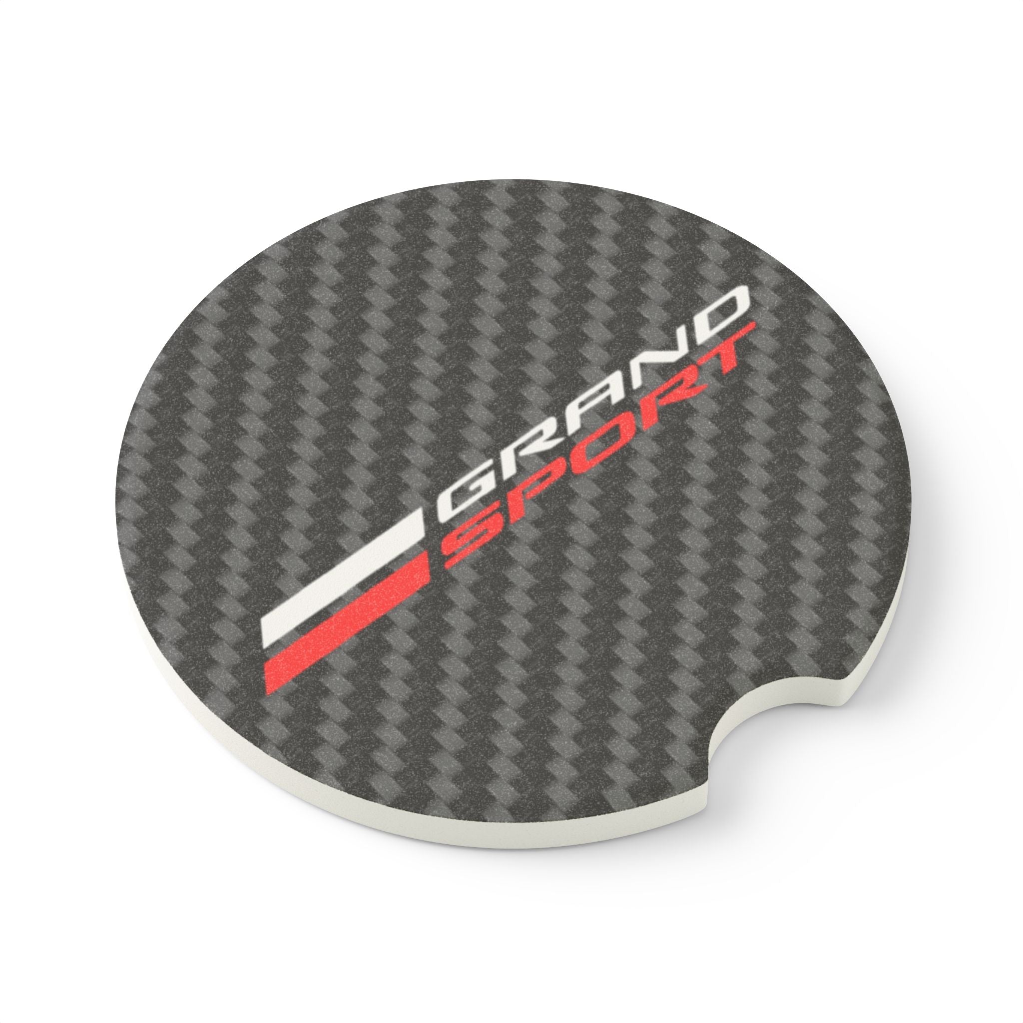 Corvette Grand Sport Carbon Fiber Soapstone Car Coaster