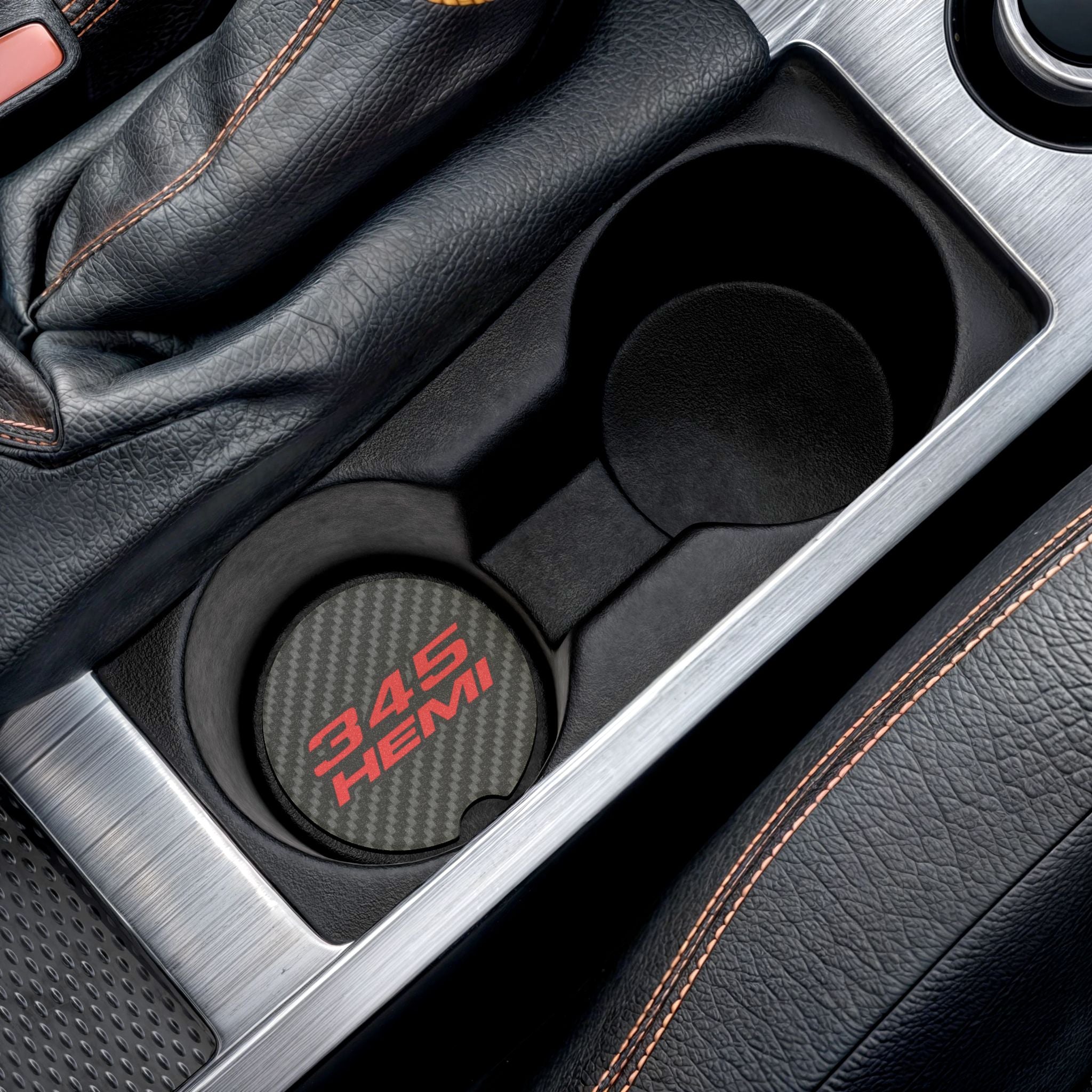 345 Hemi Carbon Fiber Soapstone Car Coaster