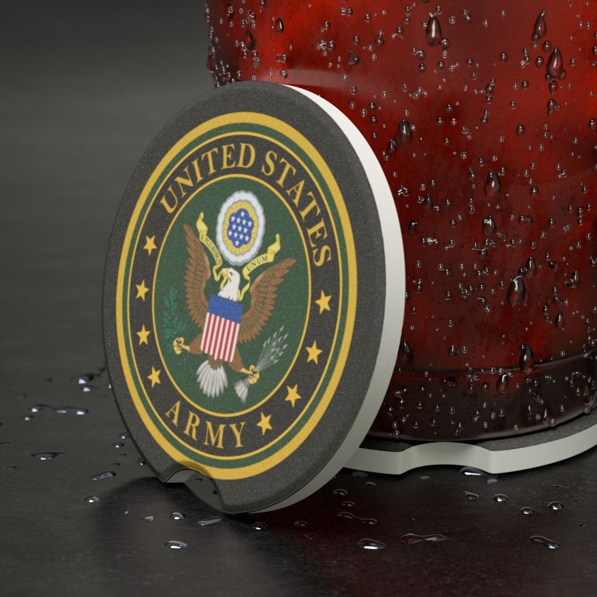 United States Army Soapstone Car Coaster