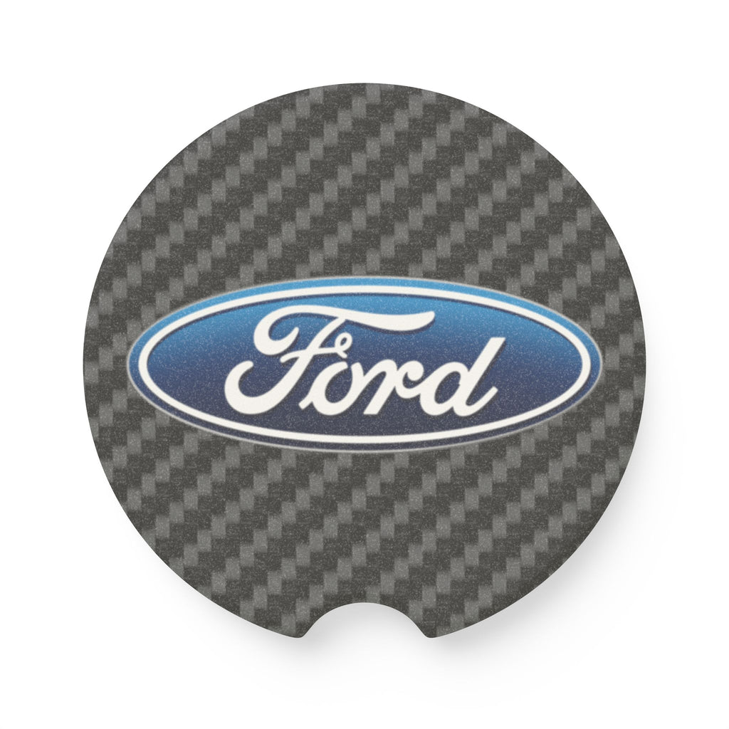 Ford Soapstone Carbon Fiber Car Coaster