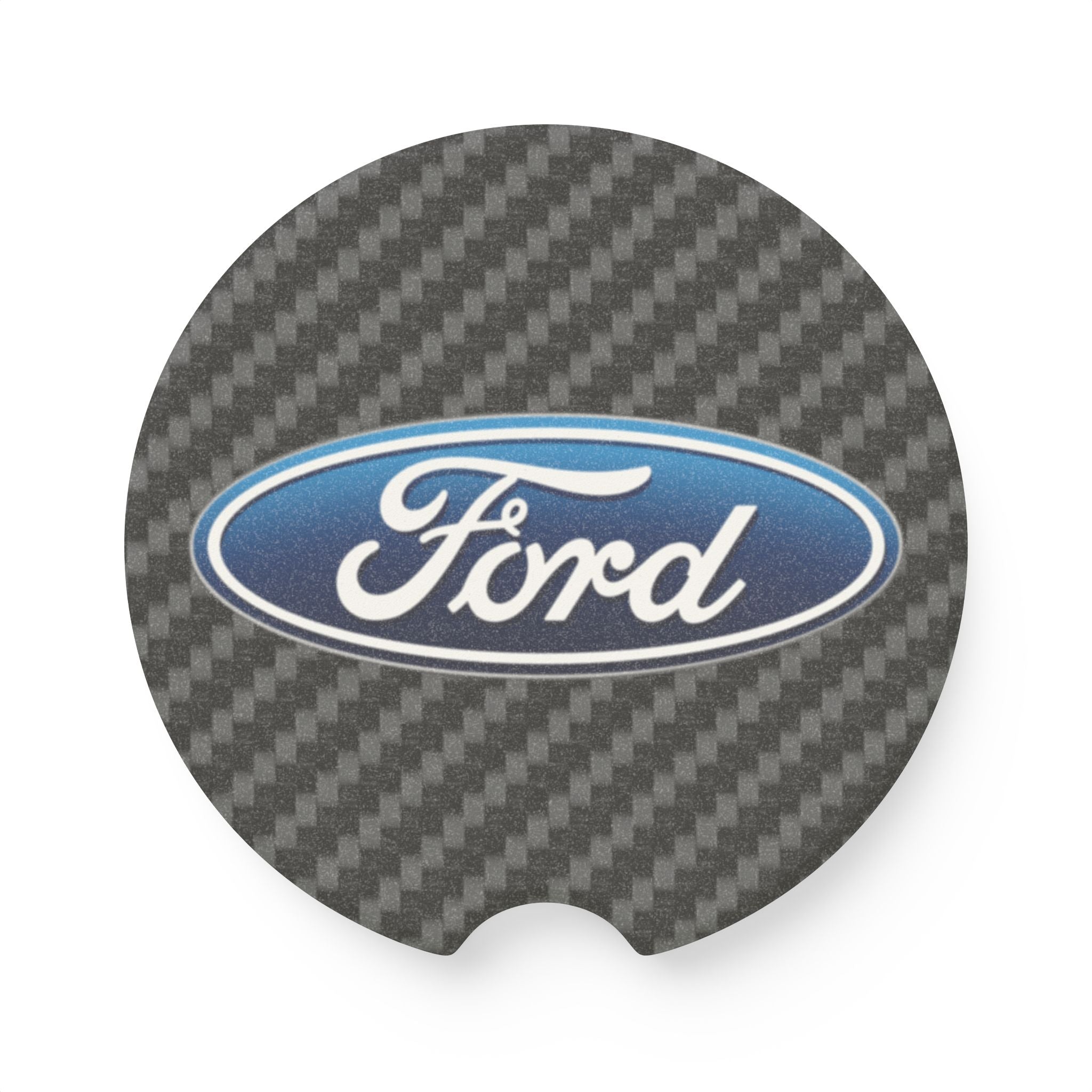 Ford Soapstone Carbon Fiber Car Coaster