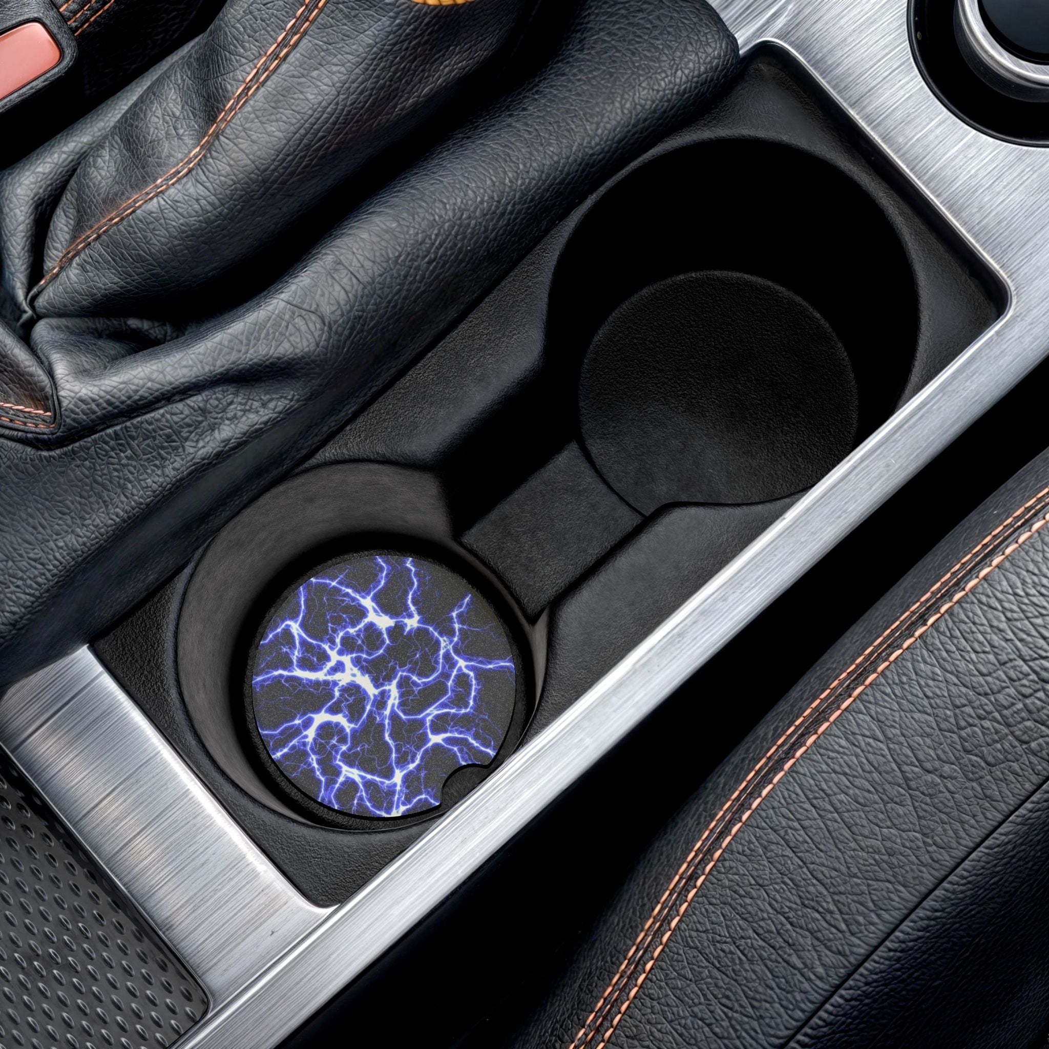 Lightning Soapstone Car Coaster