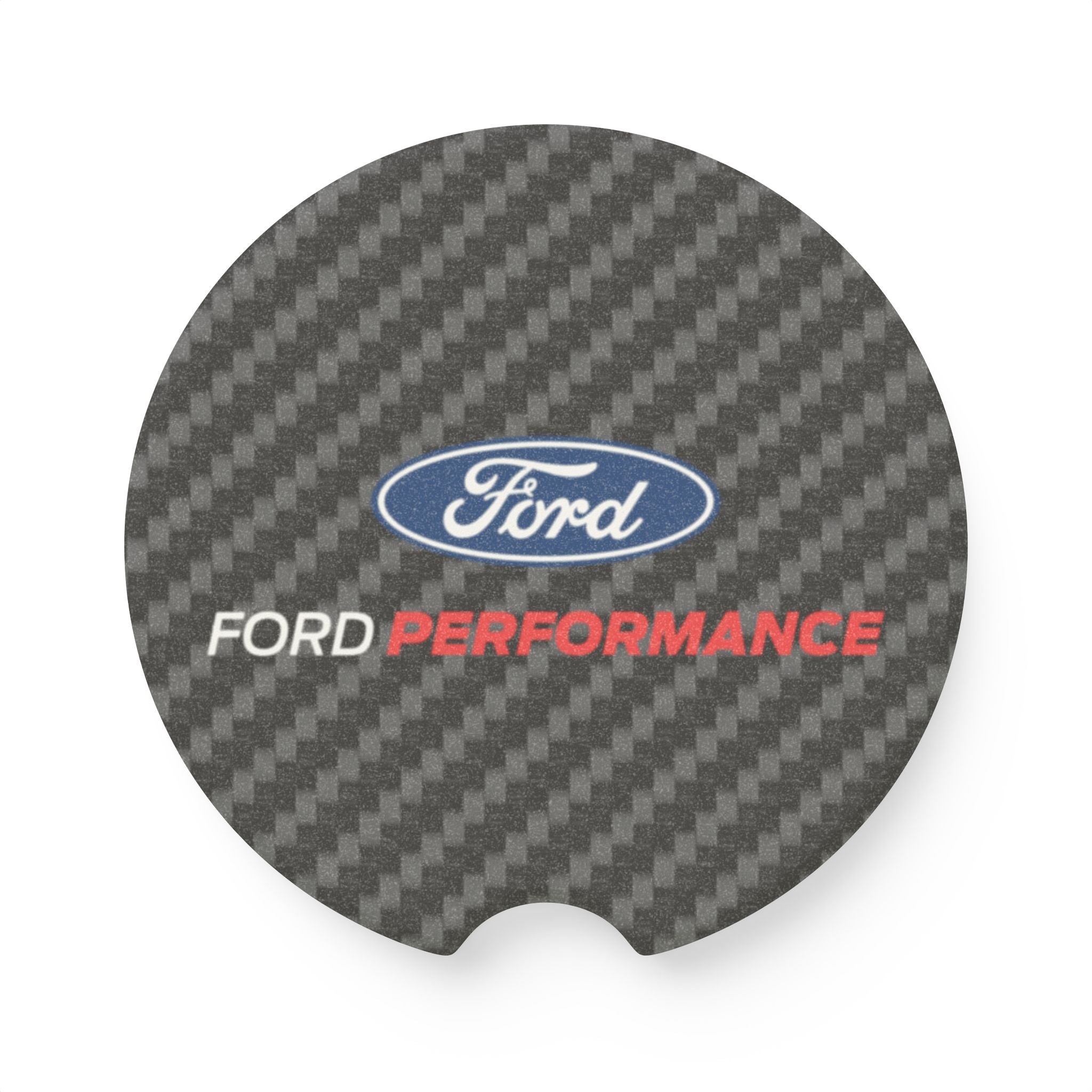 Ford Performance Carbon Fiber Soapstone Car Coaster