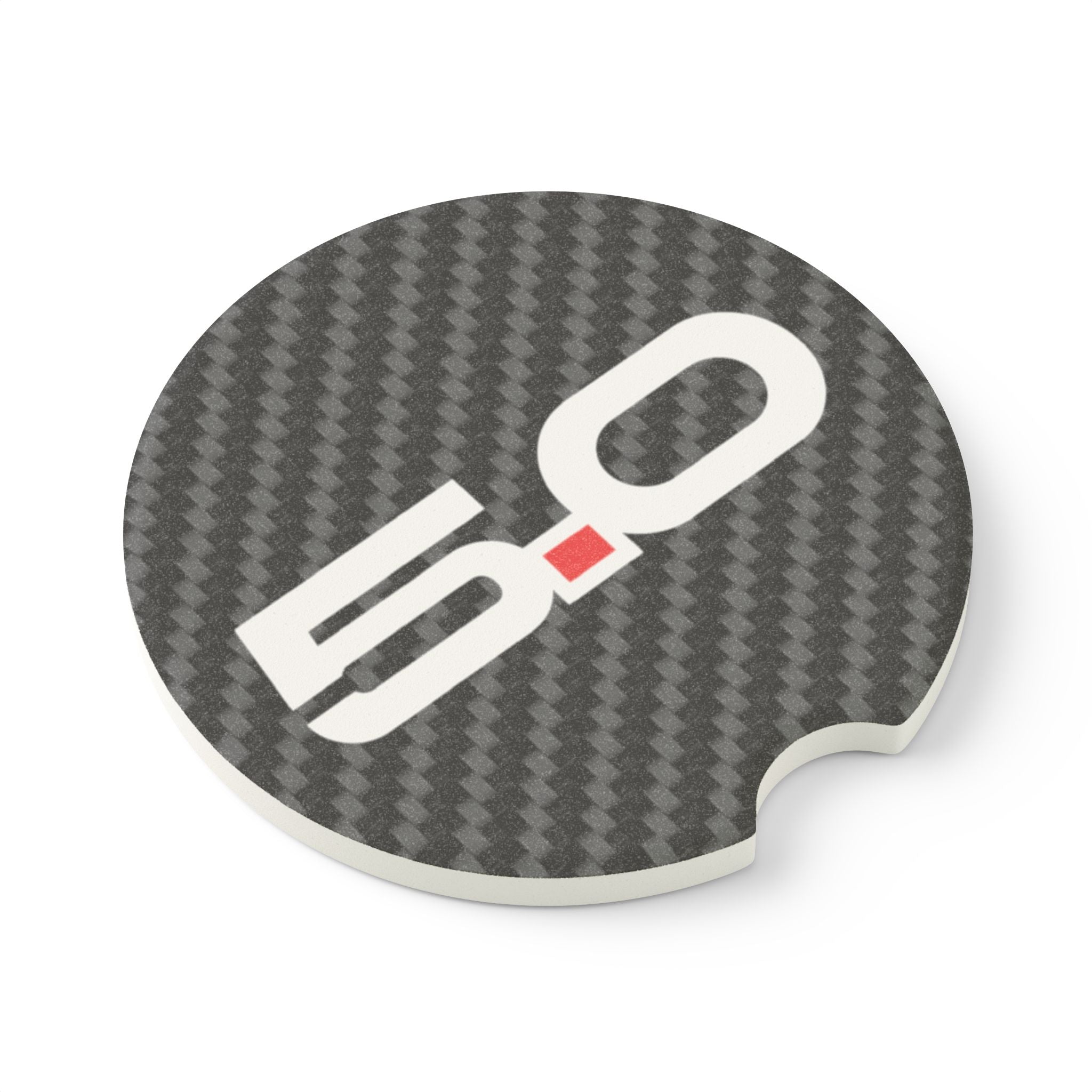 Ford 5.0 Carbon Fiber Soapstone Car Coaster