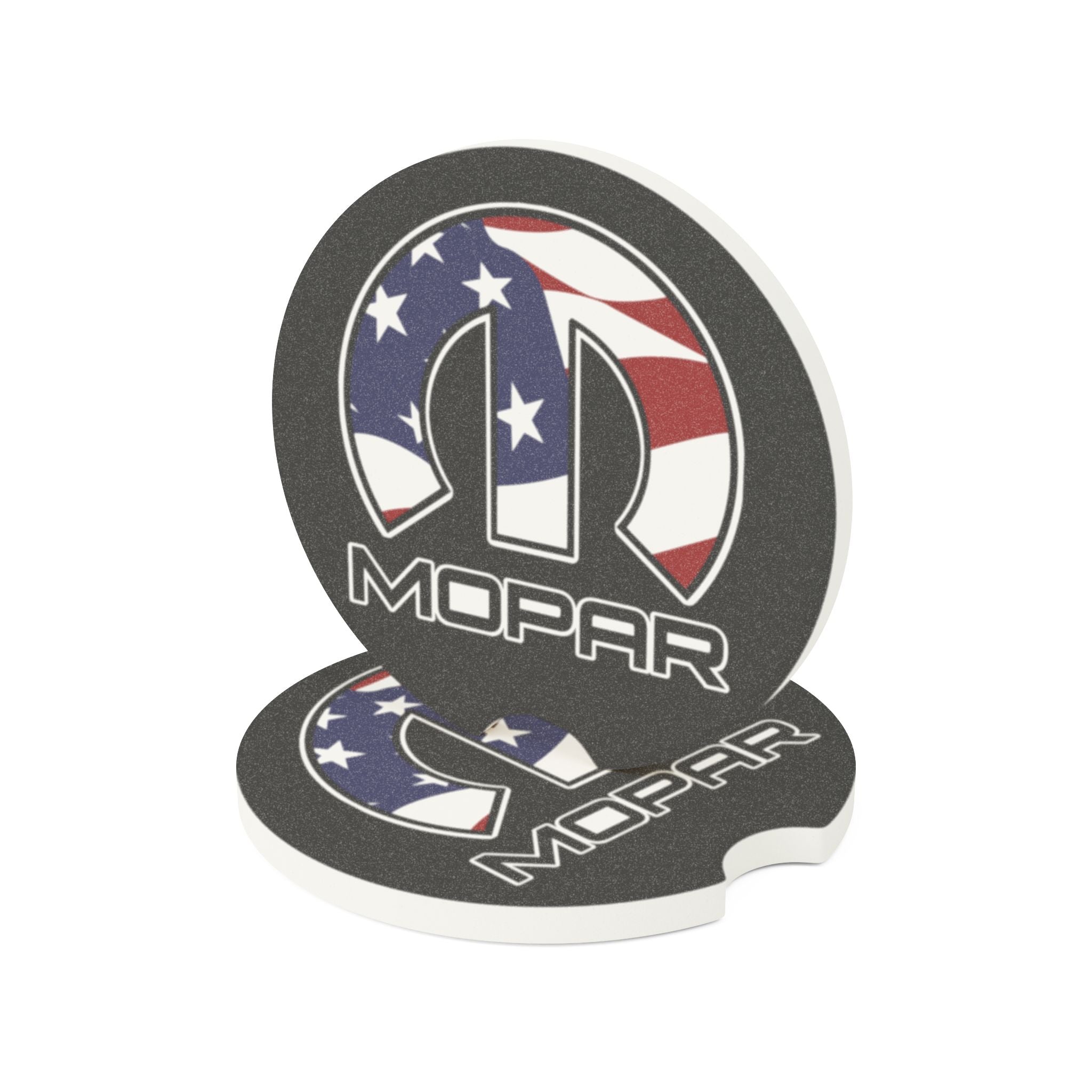Mopar American Flag Soapstone Car Coaster