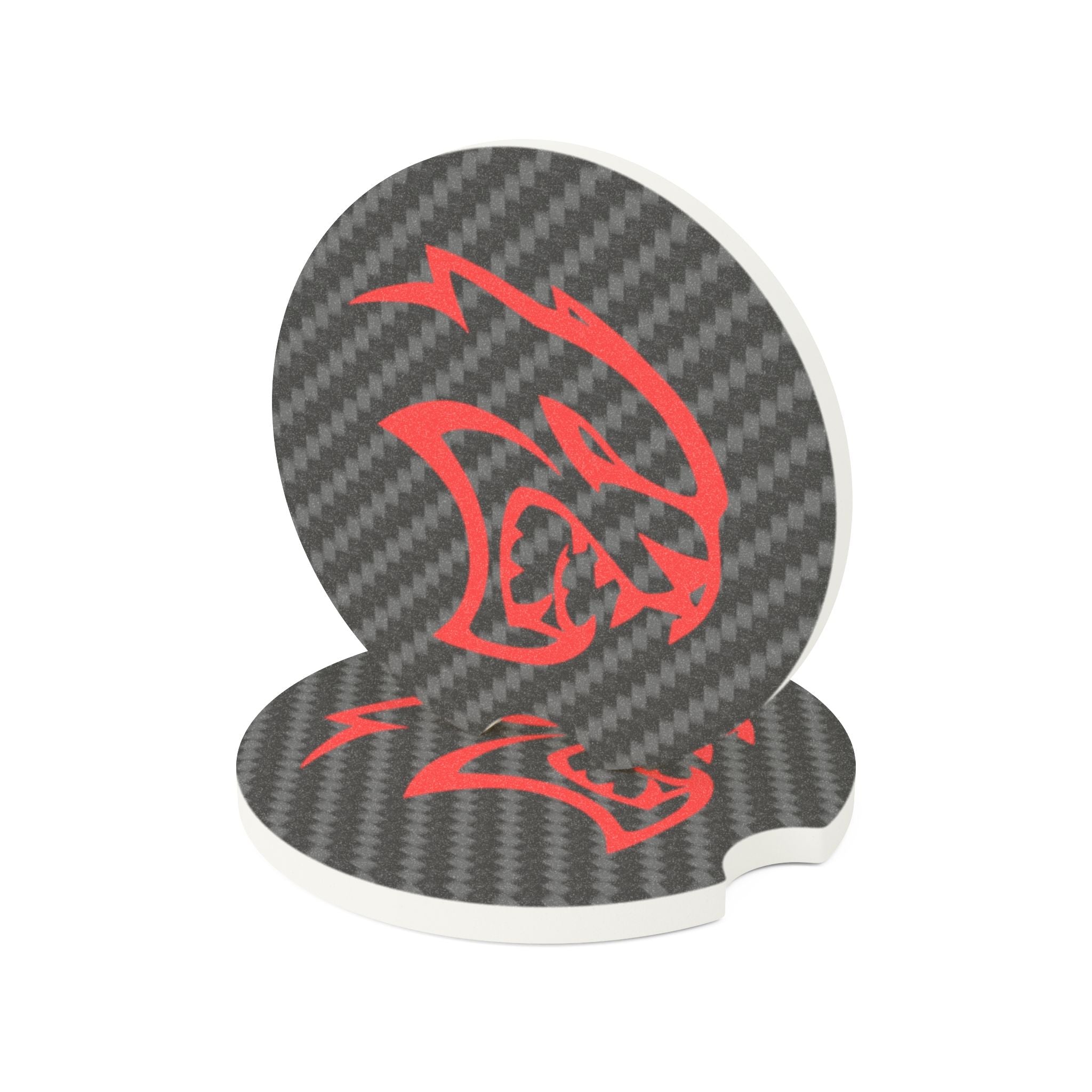 Hellcat Carbon Fiber Soapstone Car Coaster