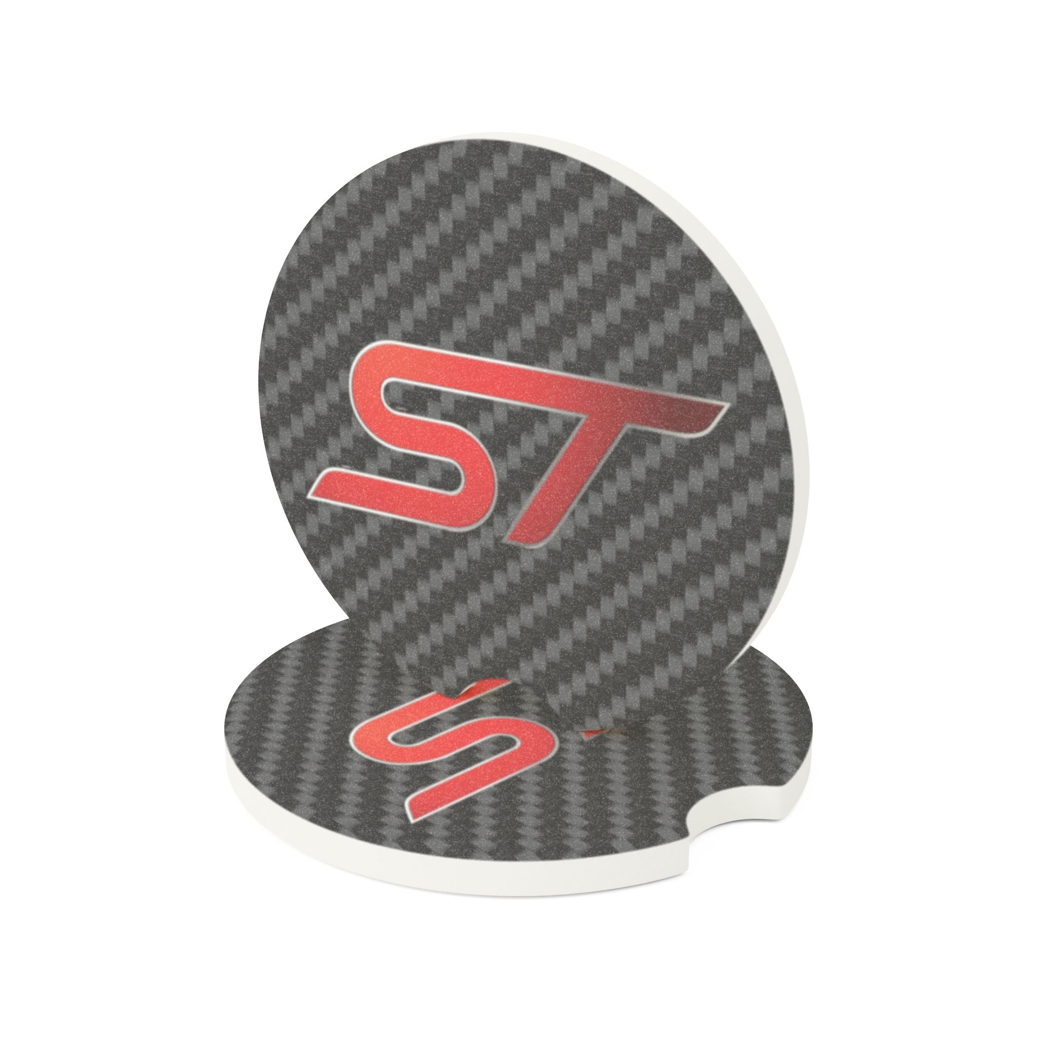 Ford ST Carbon Fiber  Soapstone Car Coaster