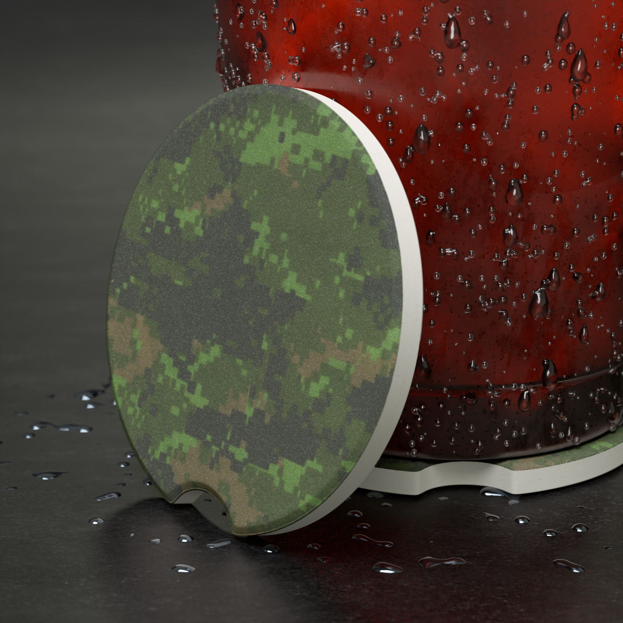Multi Scale Digital Camo Soapstone Car Coaster