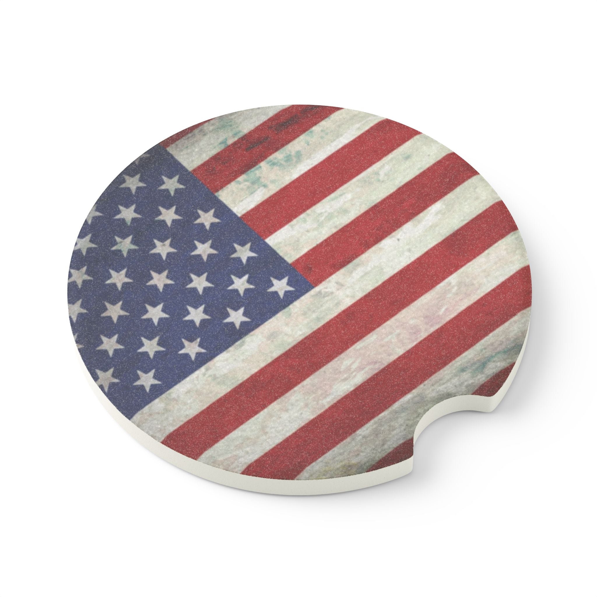 American Flag Soapstone Car Coaster