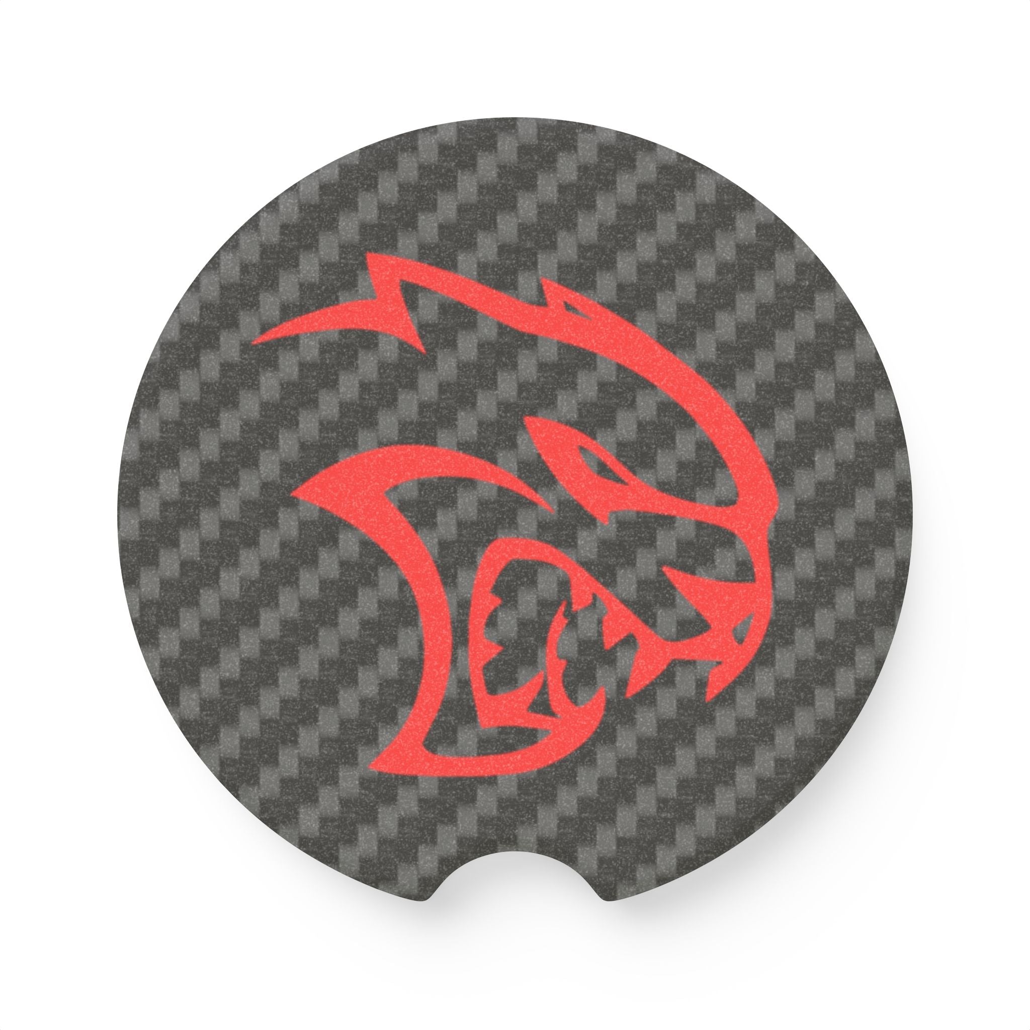 Hellcat Carbon Fiber Soapstone Car Coaster