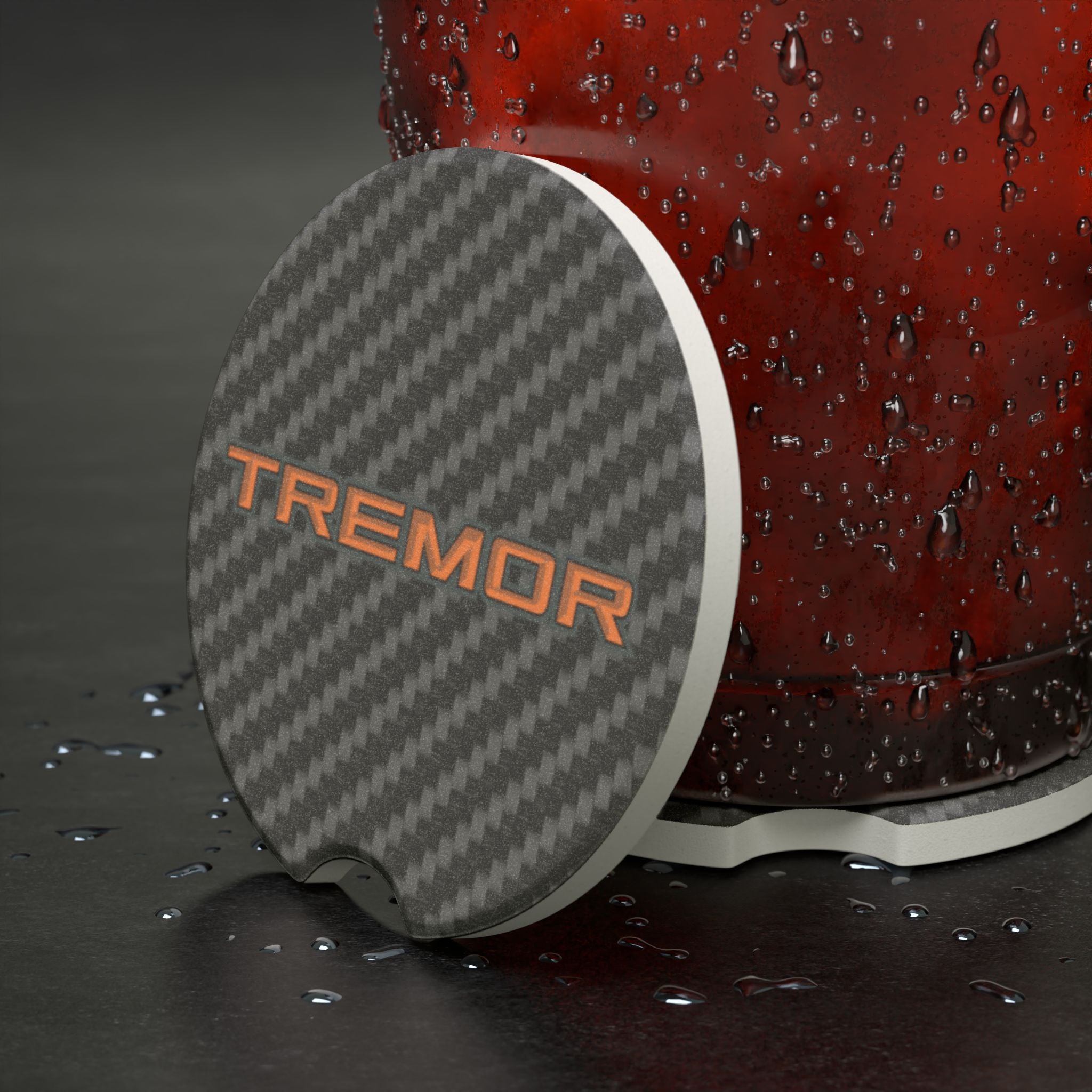 Ford Tremor Carbon Fiber Soapstone Car Coaster