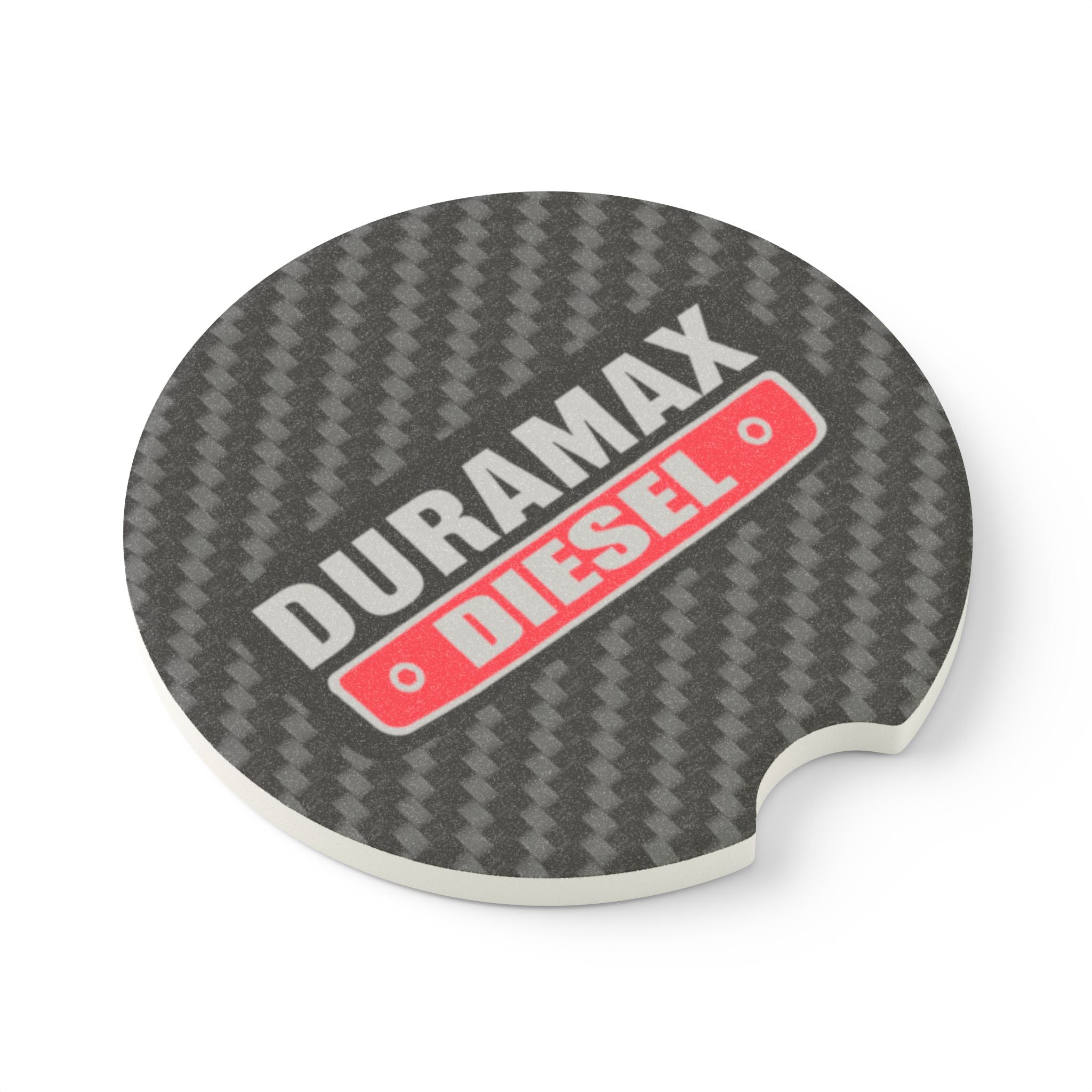 Duramax Diesel Carbon Fiber Soapstone Car Coaster