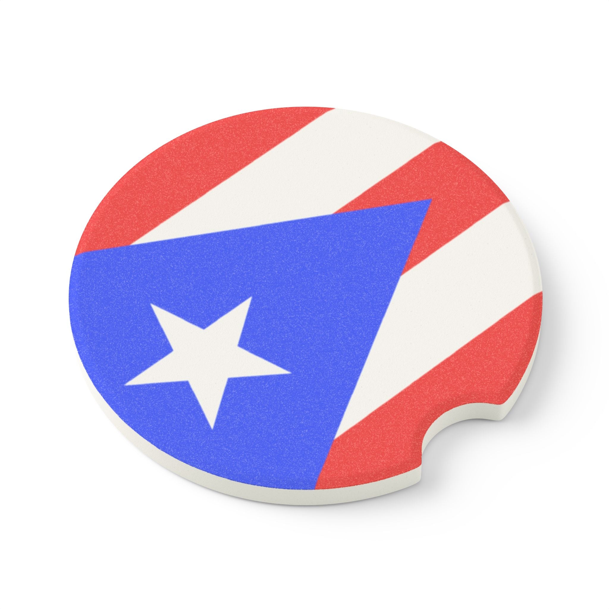 Puerto Rico Flag Soapstone Car Coaster