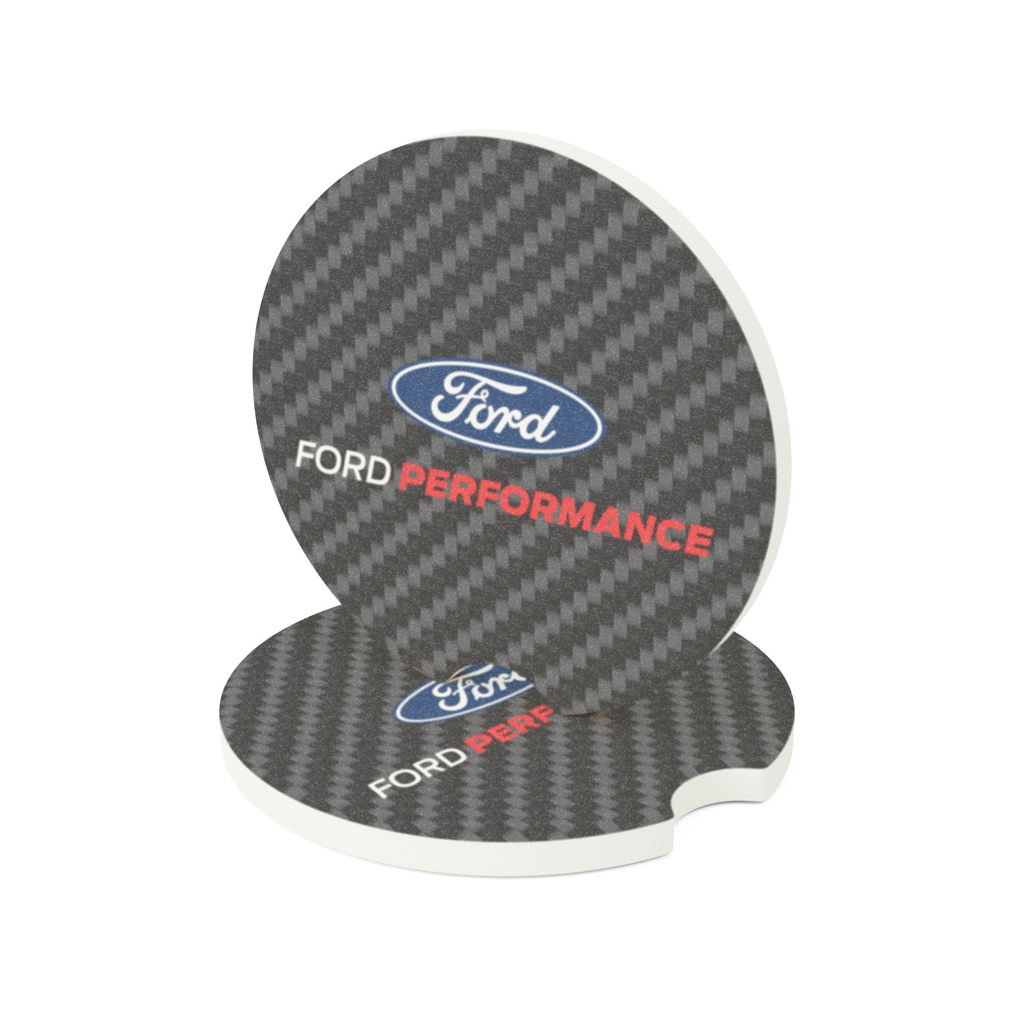 Ford Performance Carbon Fiber Soapstone Car Coaster
