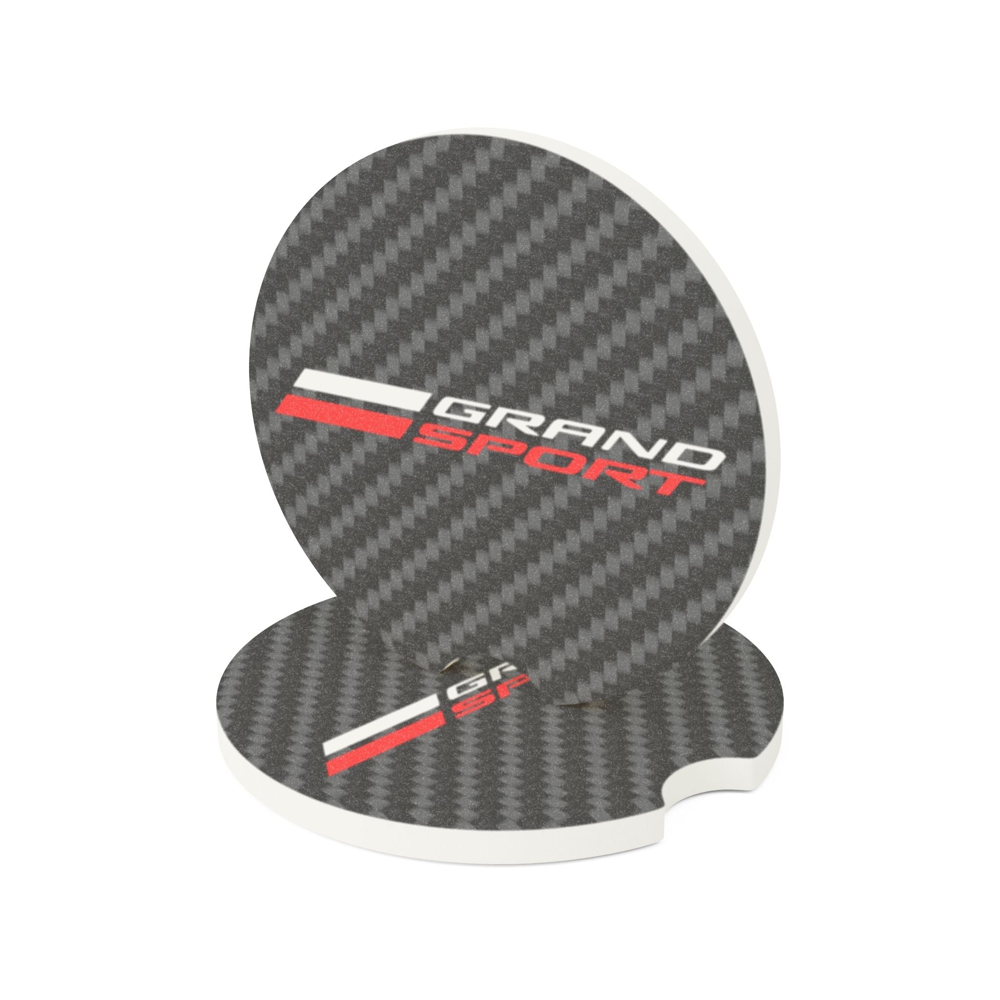 Corvette Grand Sport Carbon Fiber Soapstone Car Coaster