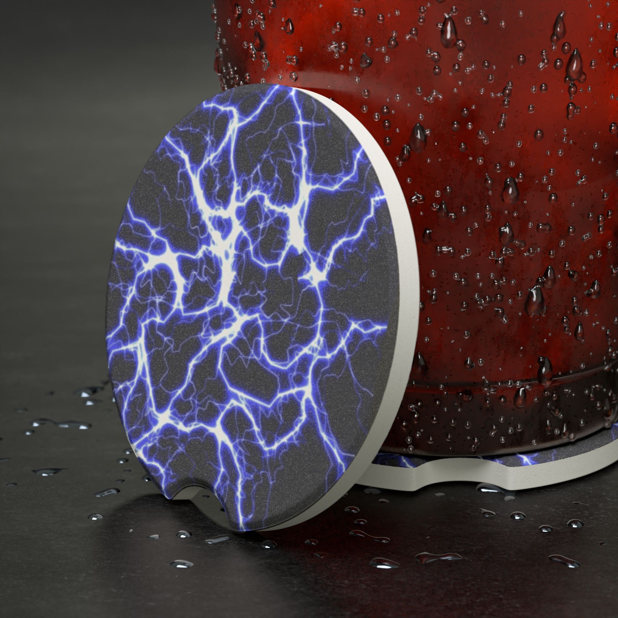 Lightning Soapstone Car Coaster
