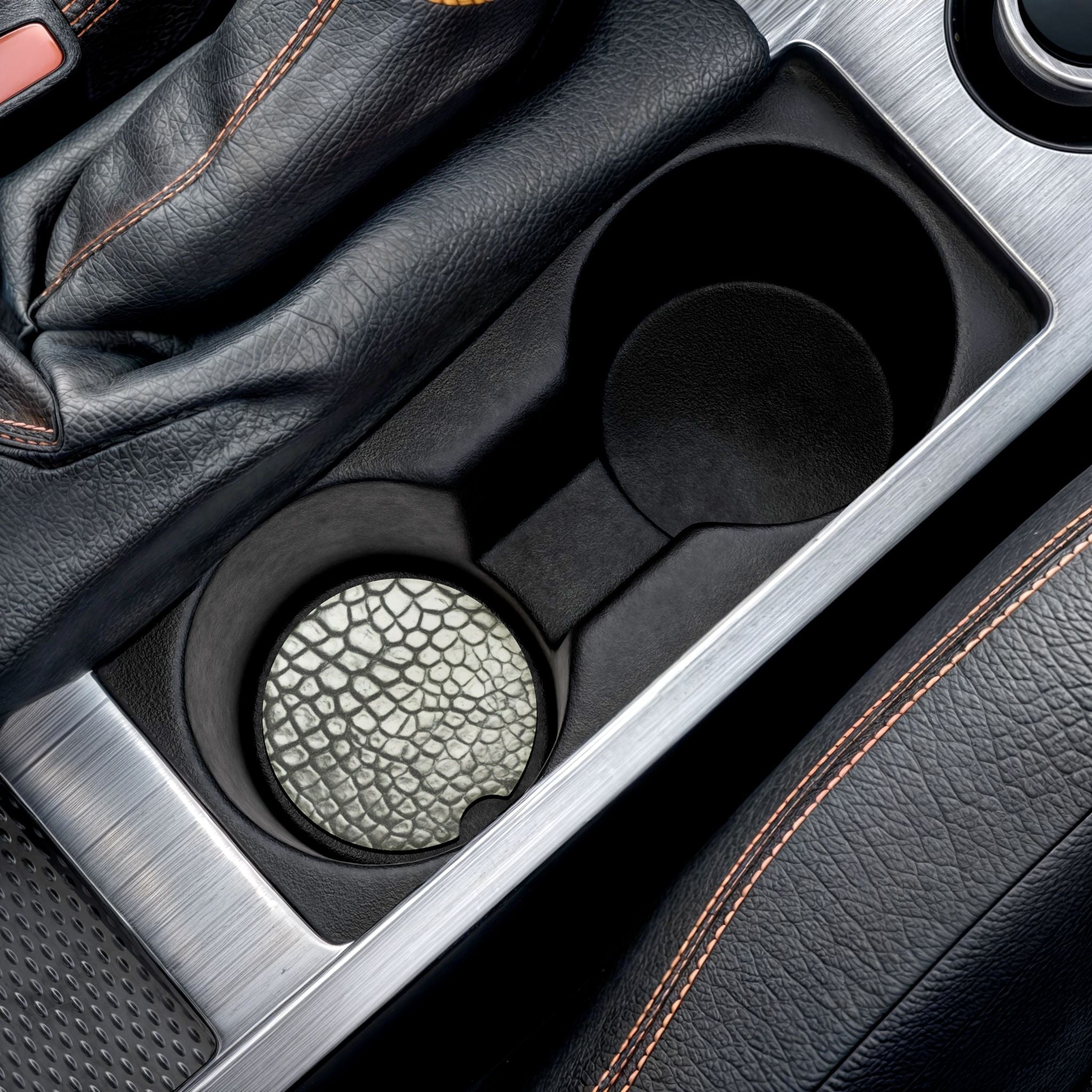 Crocodile Skin Soapstone Car Coaster