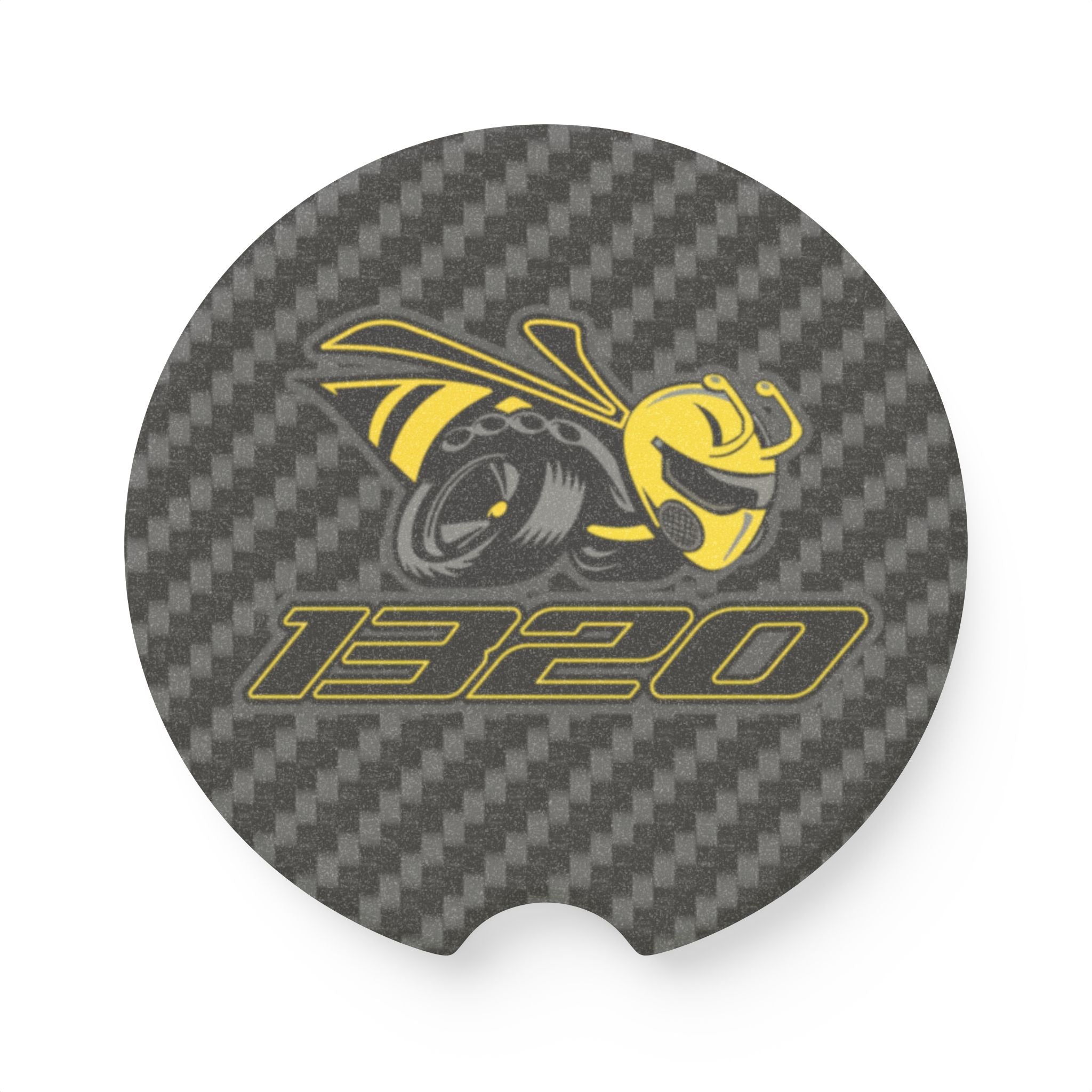 1320 Scat Pack Angry Bee Carbon Fiber Soapstone Car Coaster