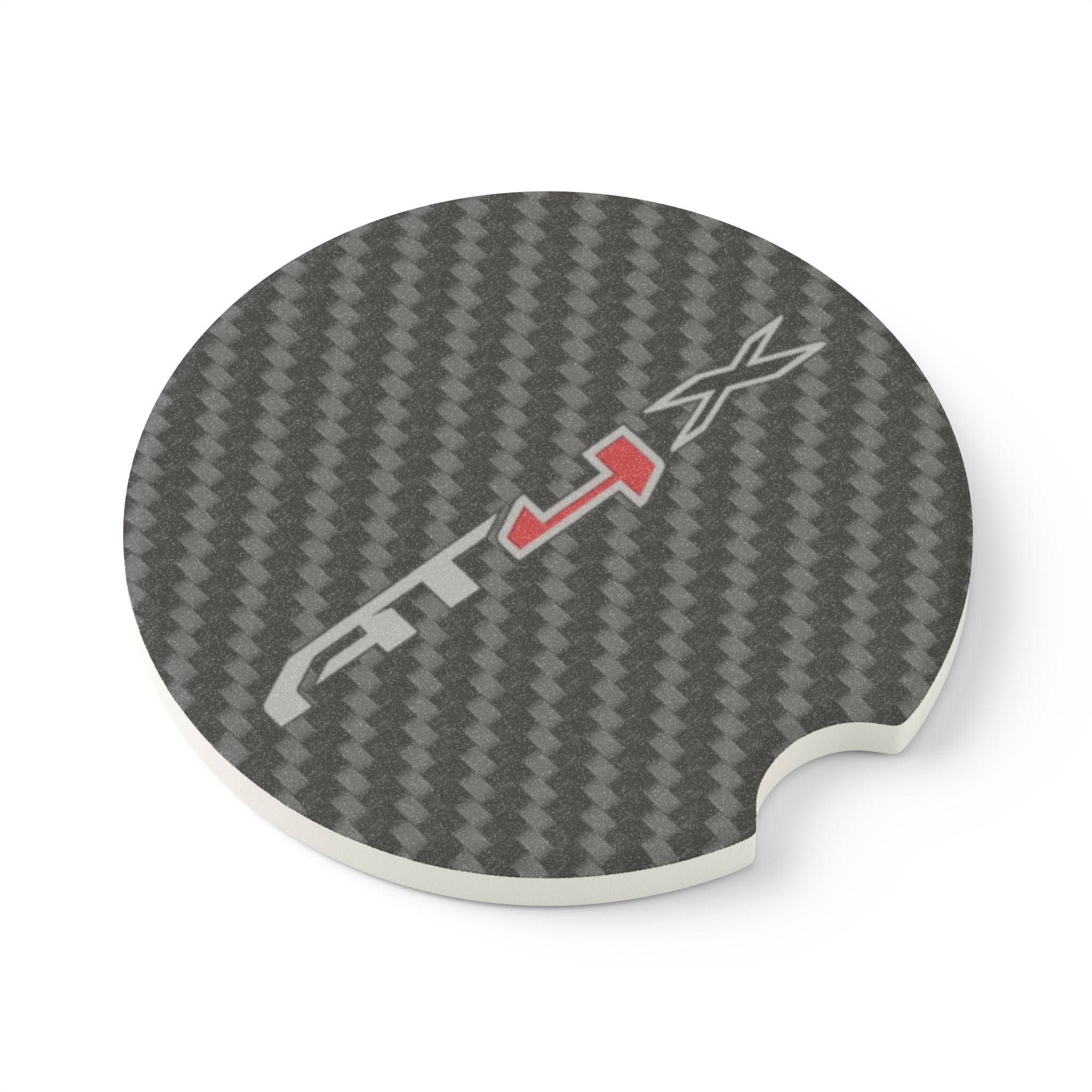 GMC AT4X Carbon Fiber Soapstone Car Coaster