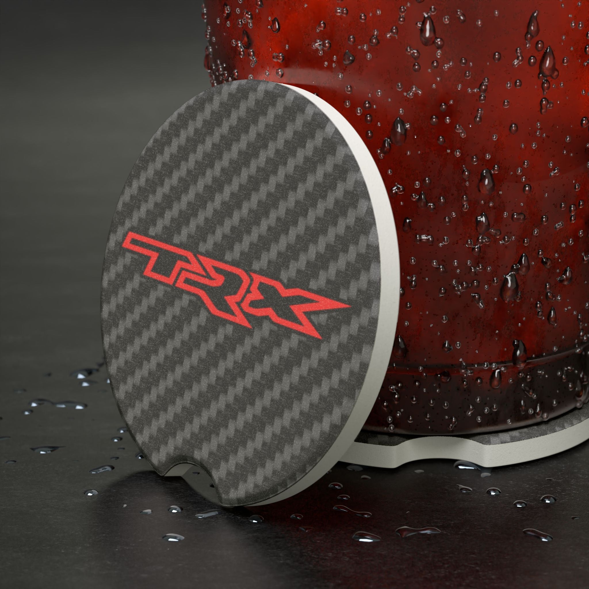 Ram TRX Carbon Fiber Soapstone Car Coaster