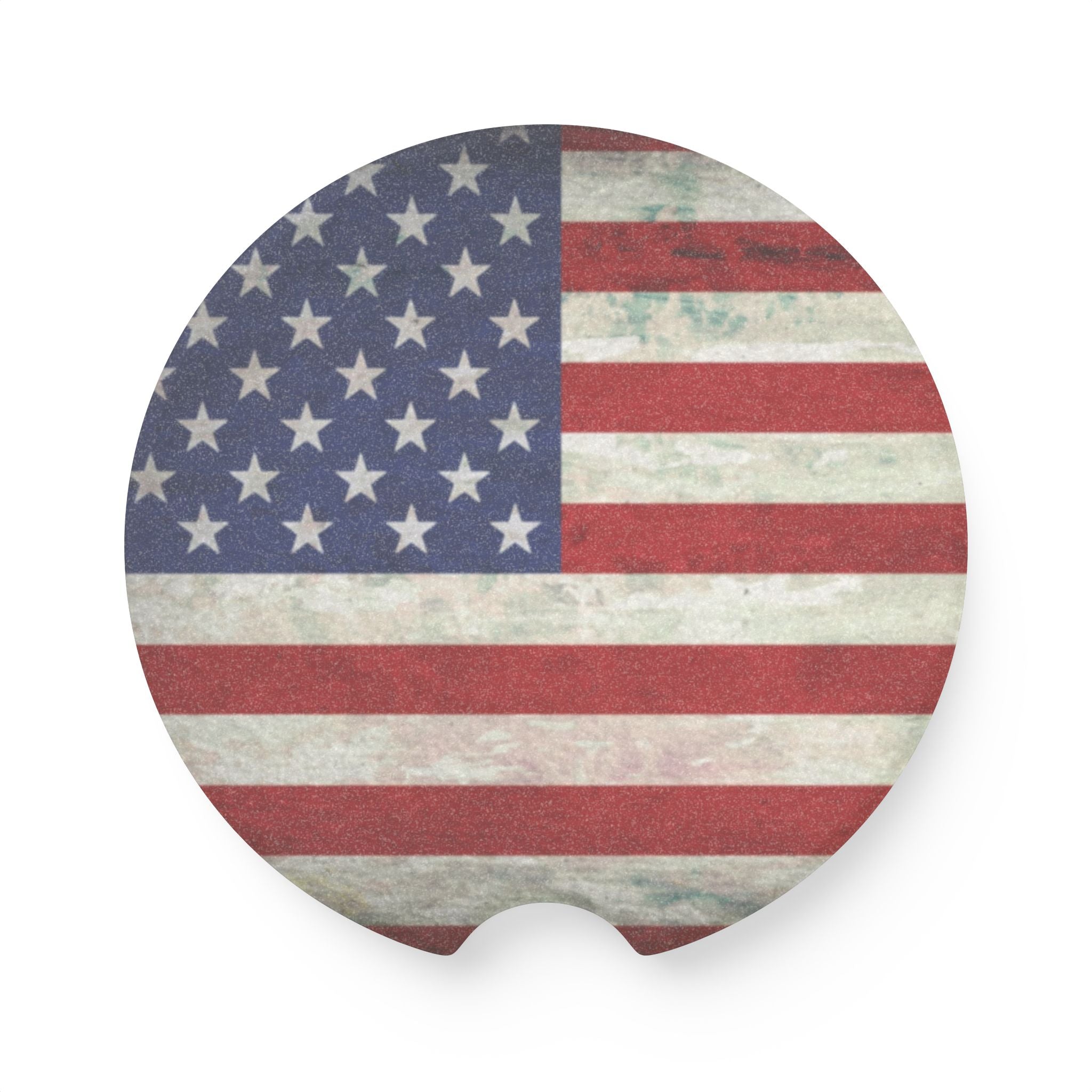 American Flag Soapstone Car Coaster
