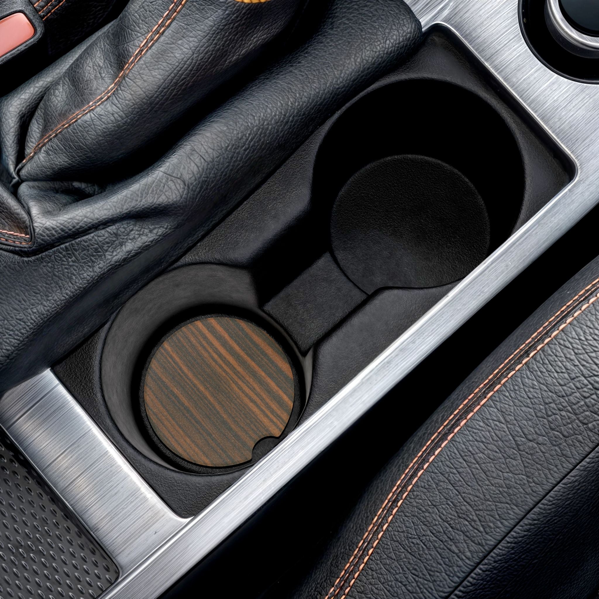 Ebony Wood Soapstone Car Coaster