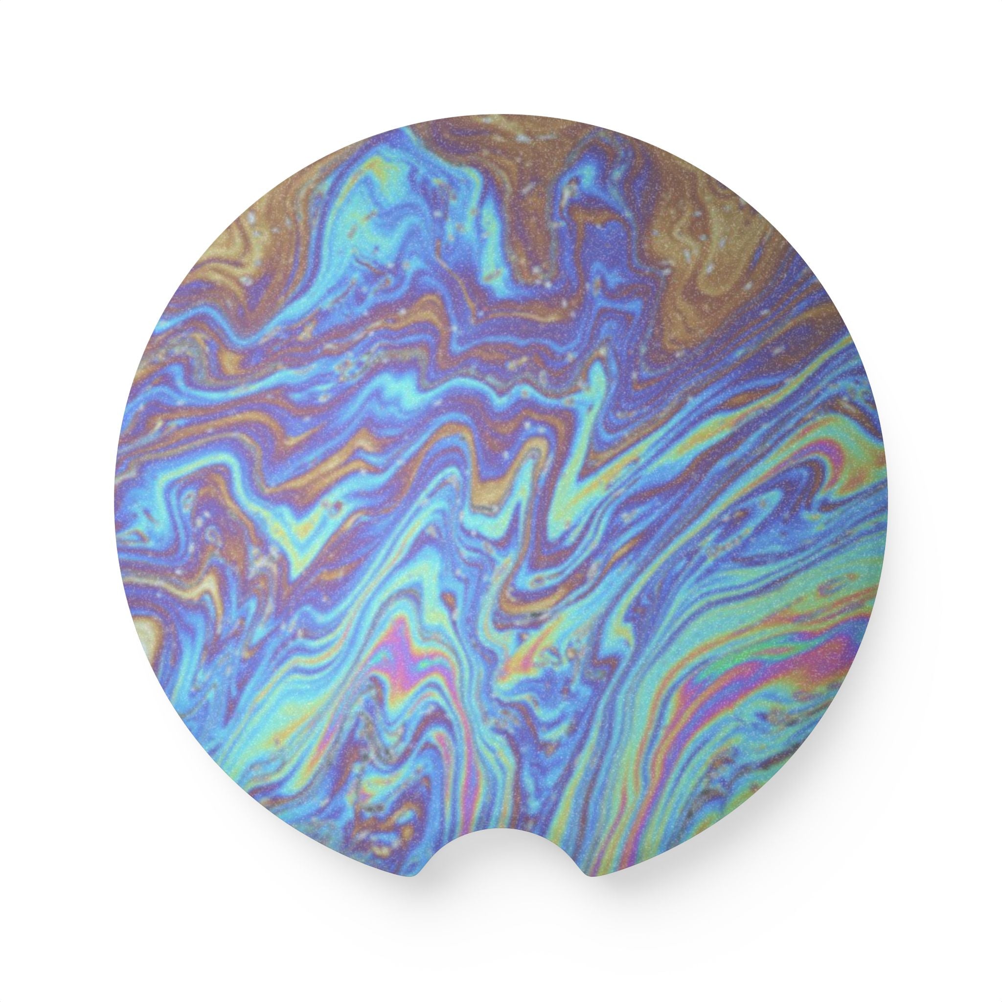 Oil Slick Soapstone Car Coaster