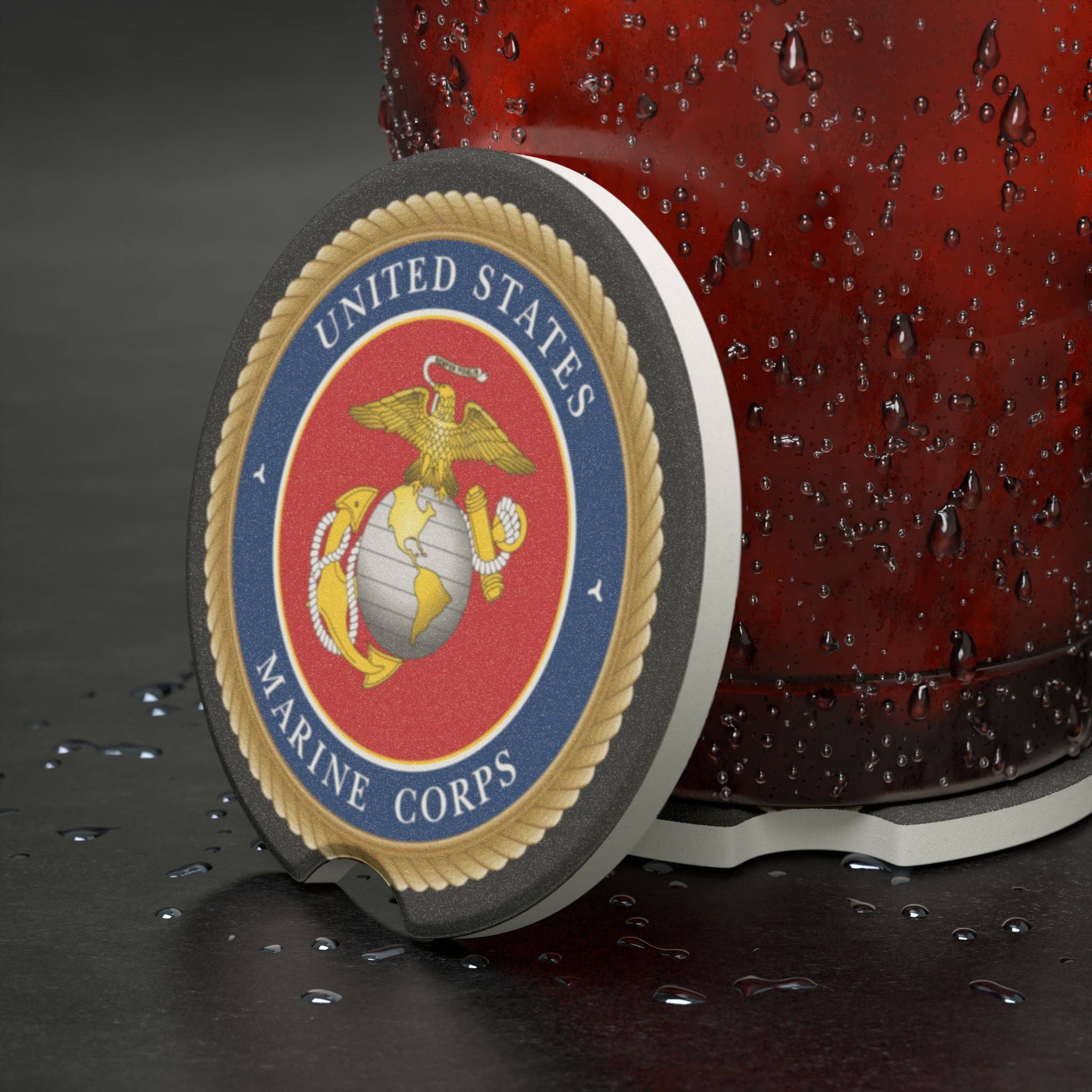 United States Marine Corps Soapstone Car Coaster