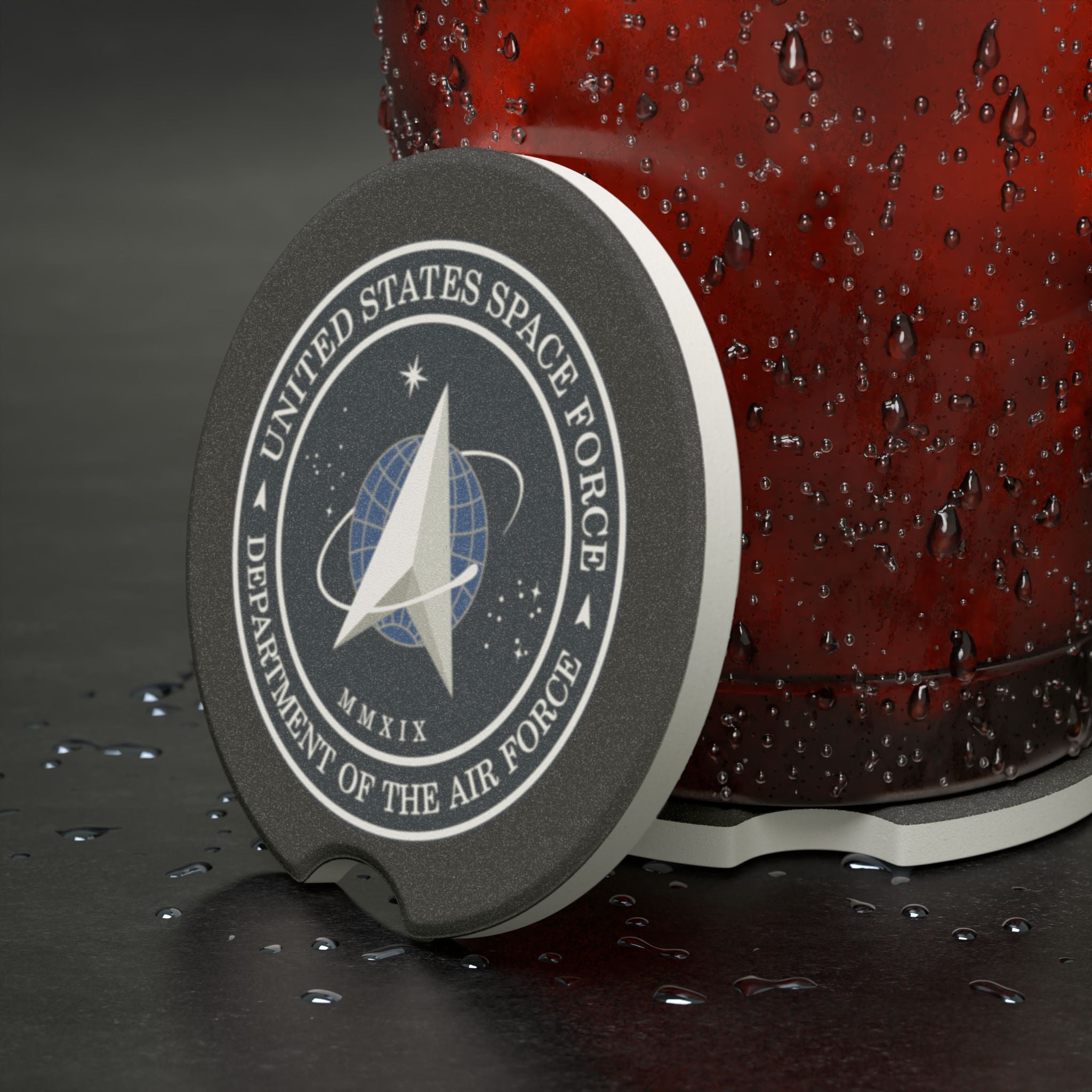United States Space Force Soapstone Car Coaster