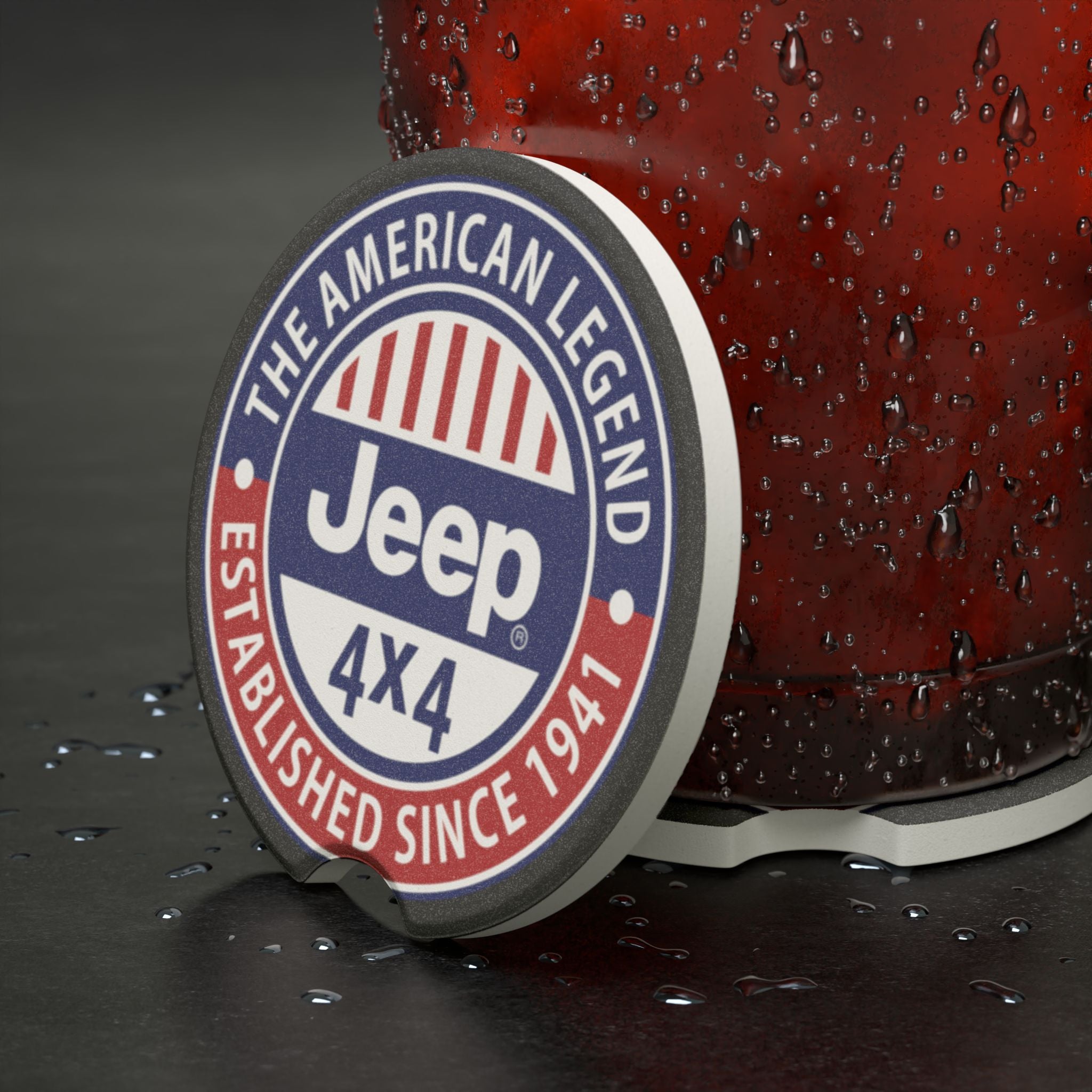 Jeep The American Legend Soapstone Car Coaster
