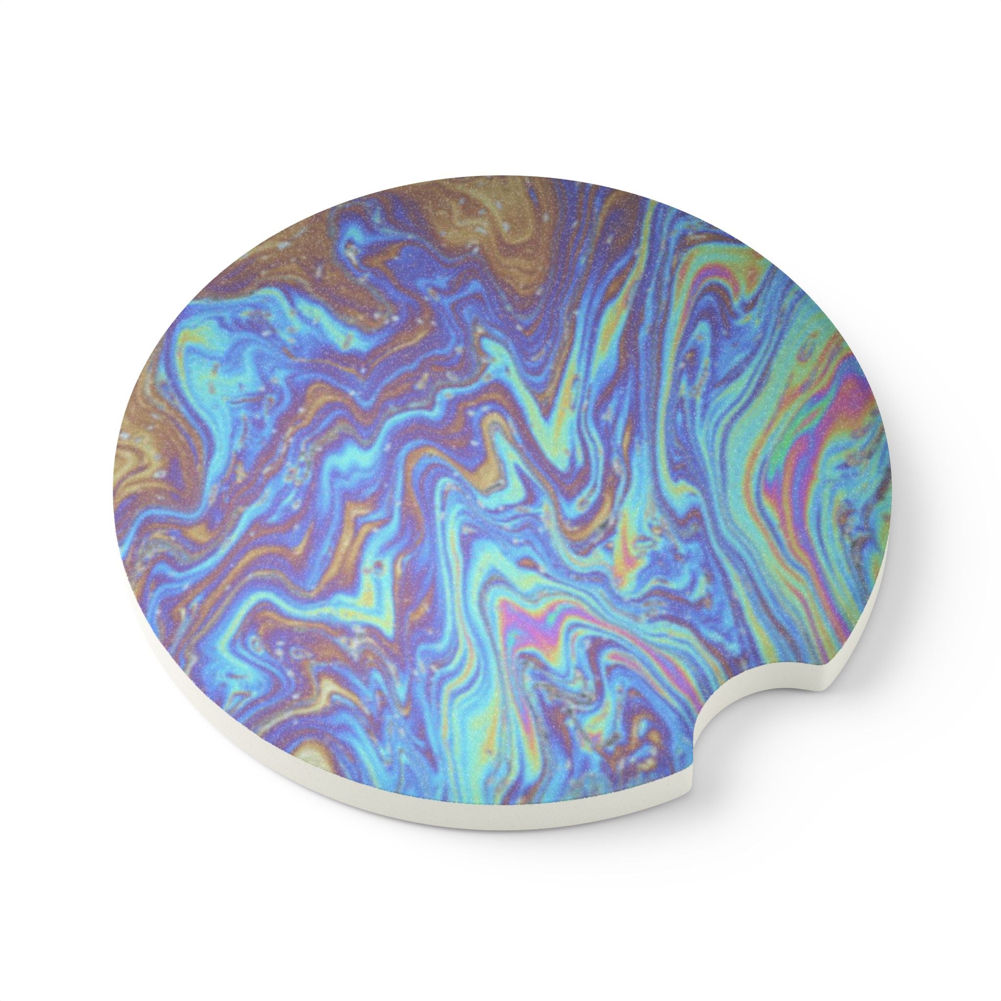 Oil Slick Soapstone Car Coaster
