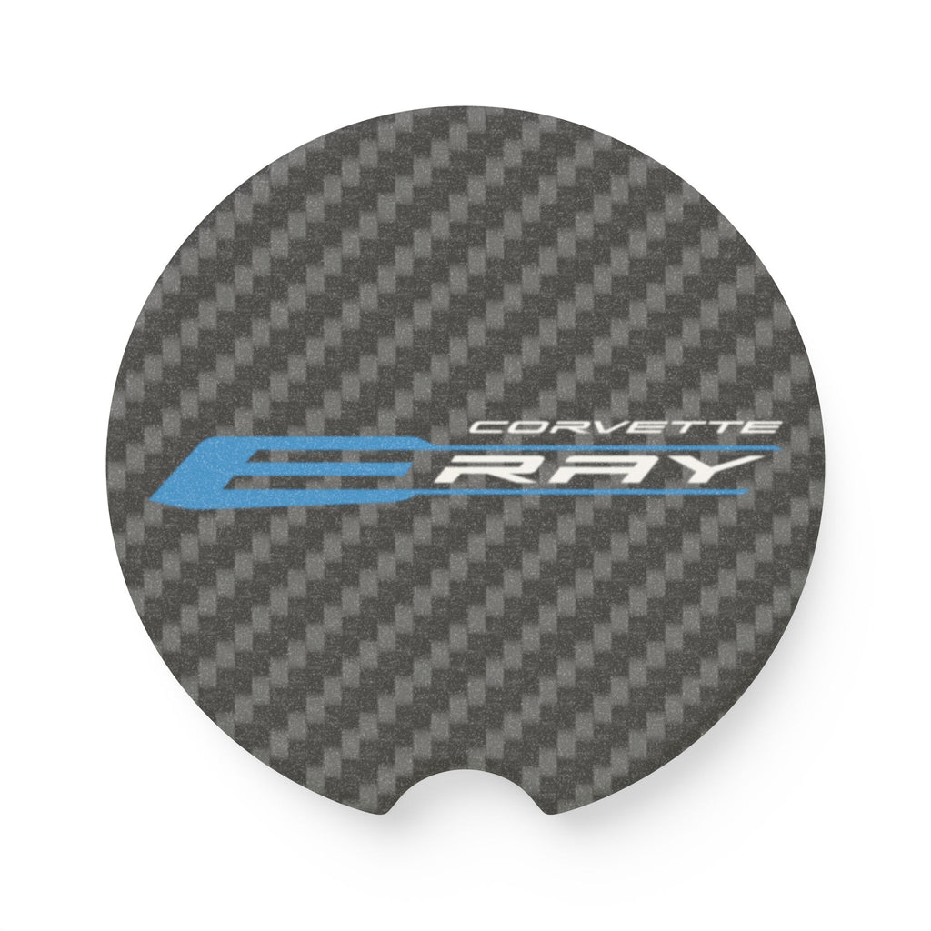 Corvette Eray Carbon Fiber Soapstone Car Coaster